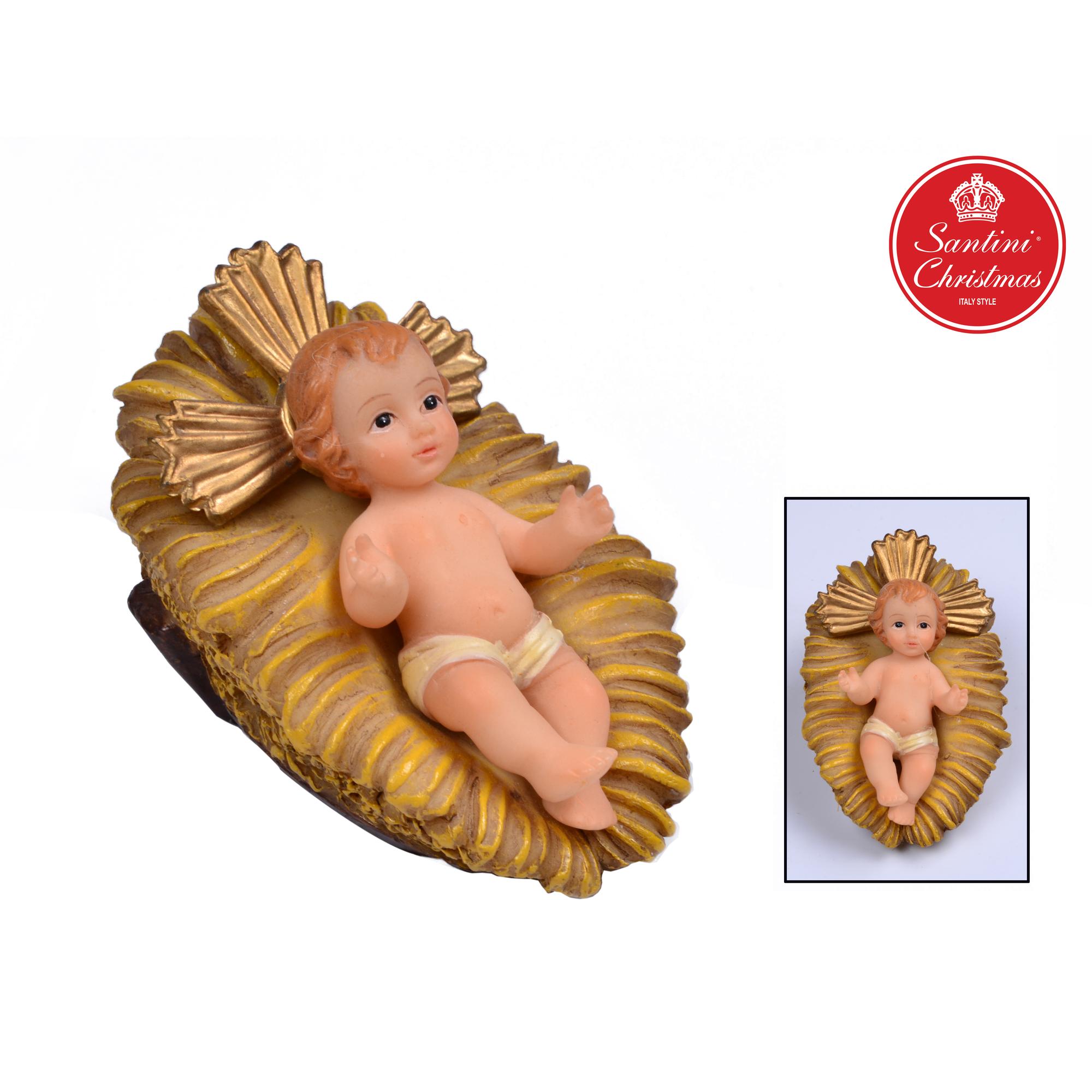 POLY BABY W/CRIB + PLASTIC HAL - 028-490522