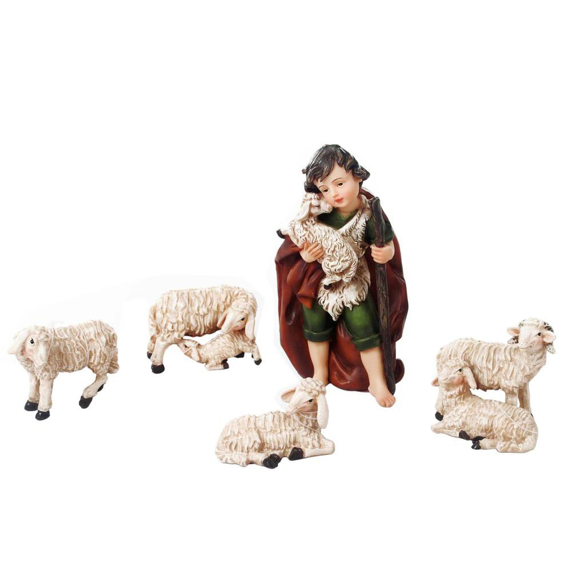 JG SHEPHERD AND SHEEP 15CM 5PCS - 029-491565