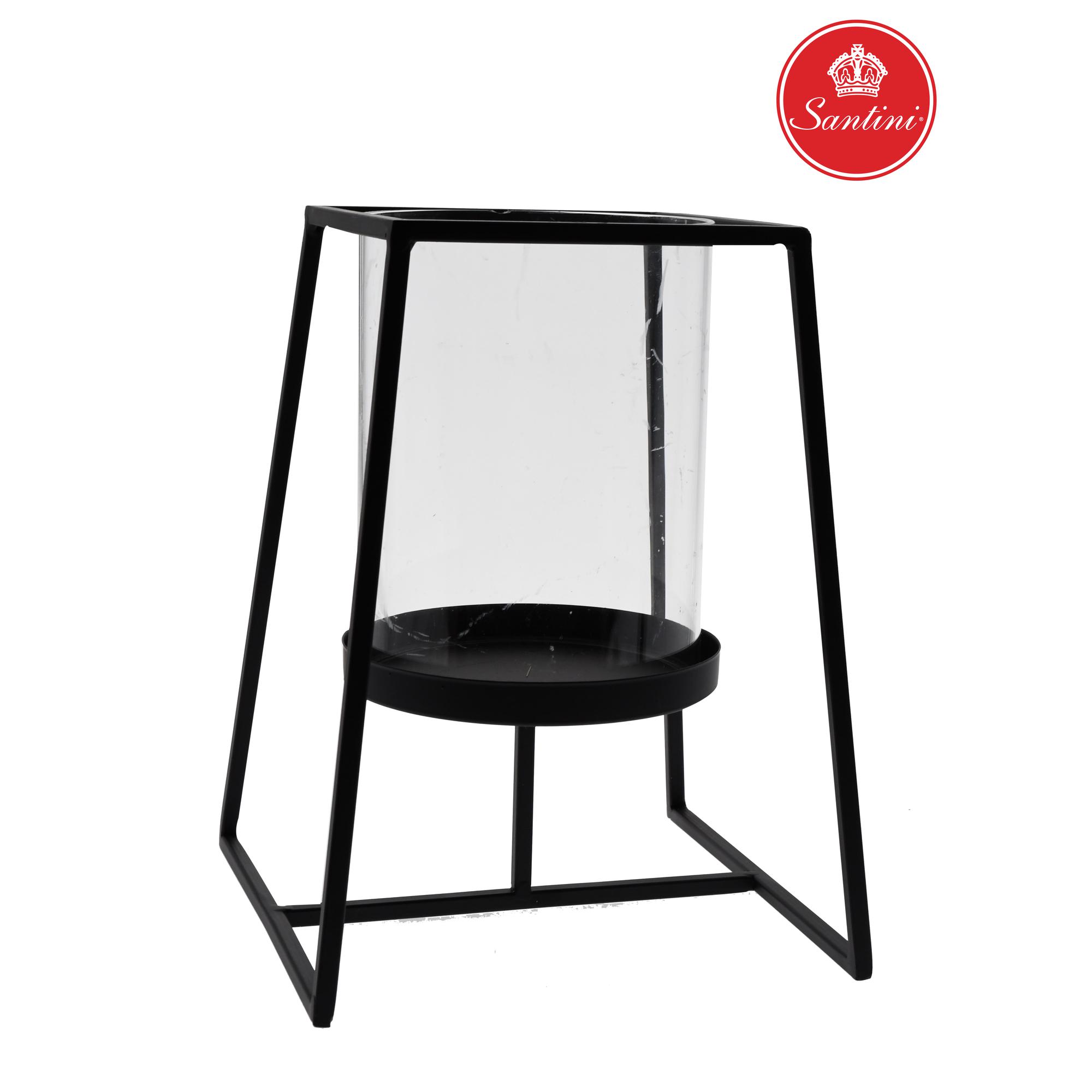 METAL CANDLE HOLDER W/GLASS - 068-448645