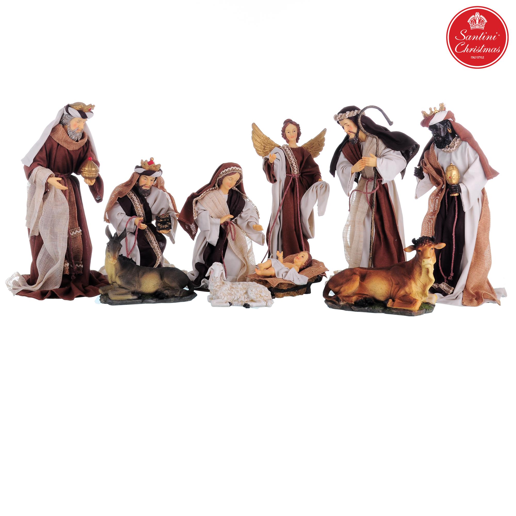 POLY S/10 NATIVITY SET W/FABRI - 068-498102