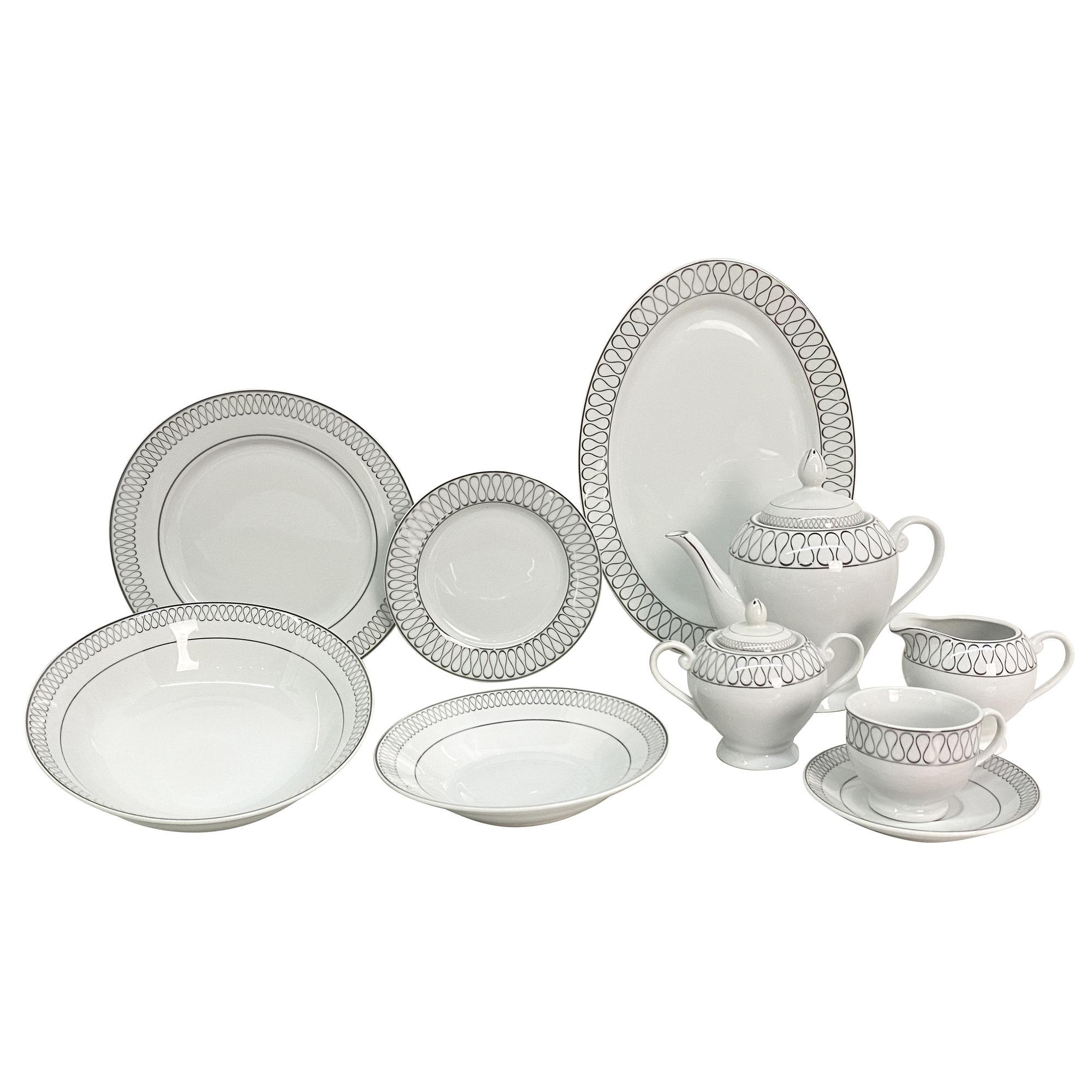 PORCELAIN 47PCS DINNER SET-ROUND SHAPE - 086-196915