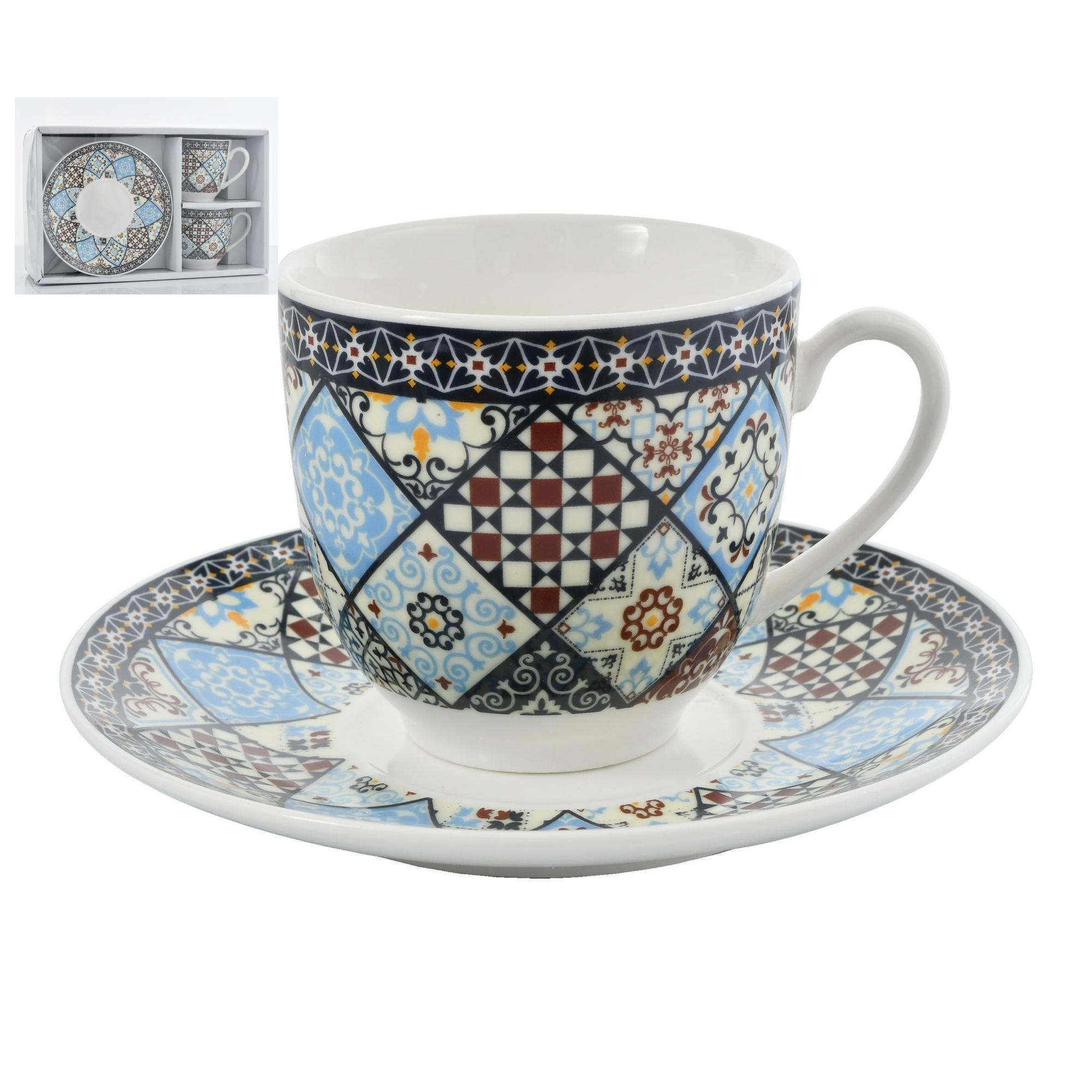 SET OF 2 PCS 200CC TEA CUP AND - 087-17880