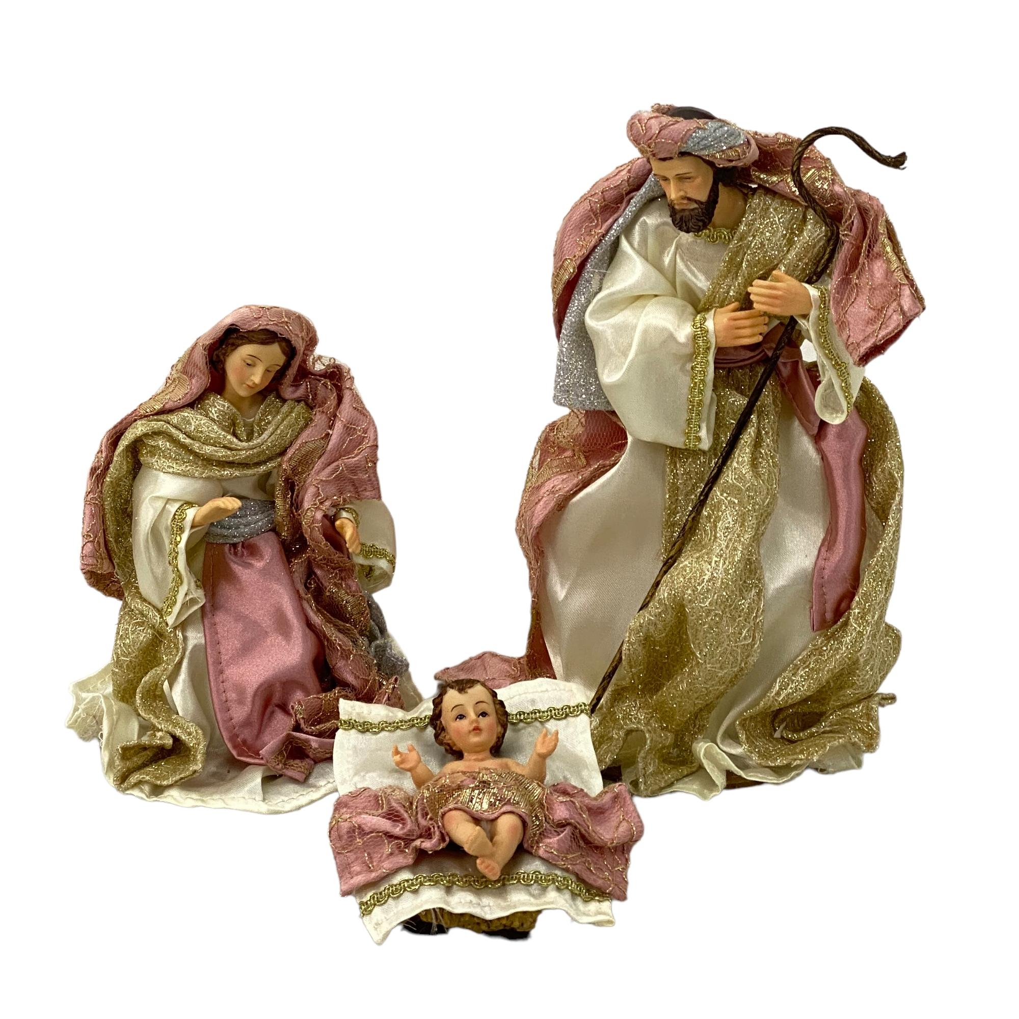 6" FABRIC HOLY FAMILY DCOR - 100-4900524