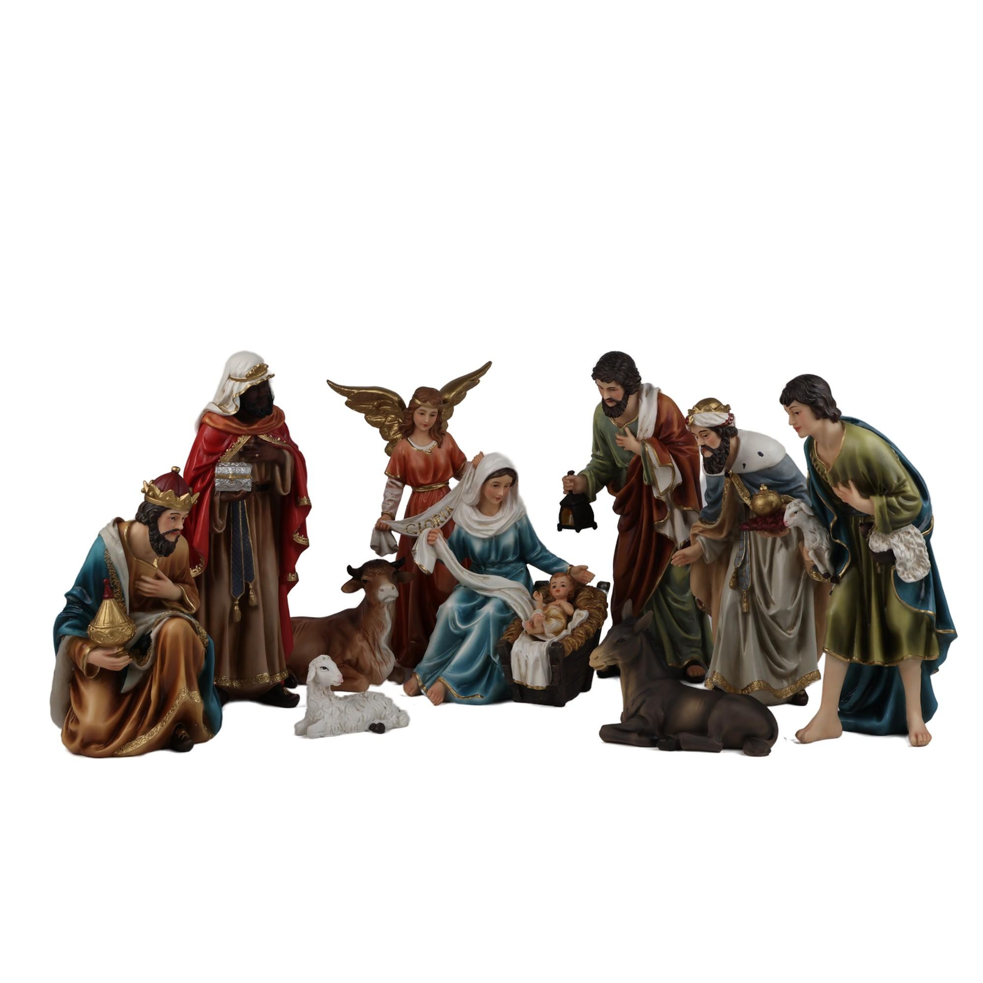 12 POLY NATIVITY SET - 100-4900931