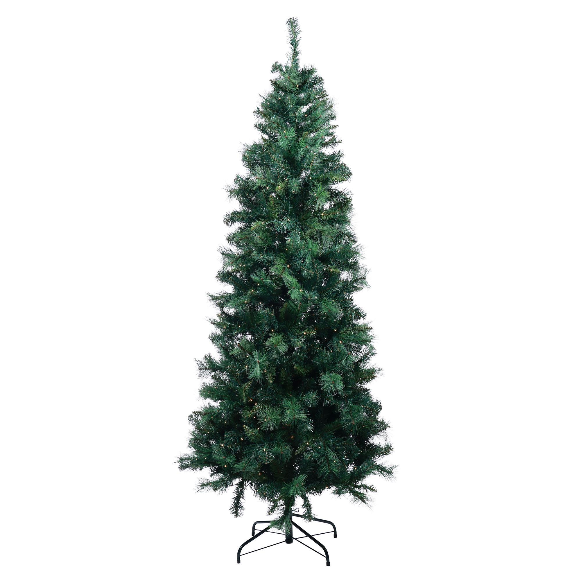 7FT 210CM HINGED TREE804 TIPSMIXED PINE NEEDLE NEW PVCMETAL - 110-0600022/1