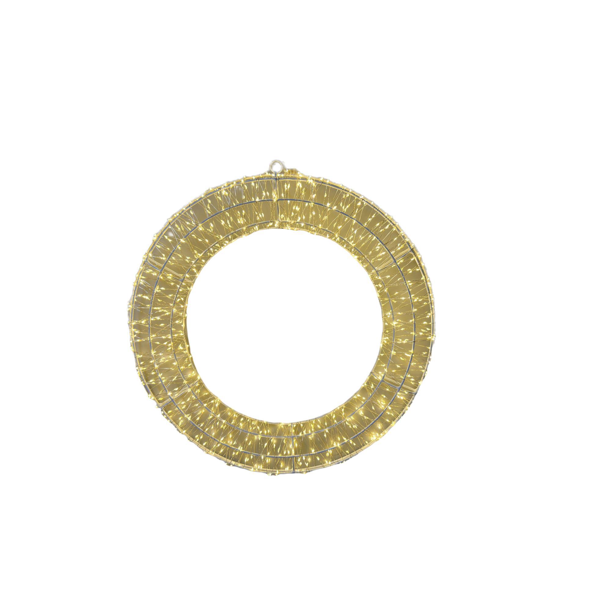 50*5*50CM 2.5D metal wire ringdeco. 
light with 720 warm mi - 120-0100173/1