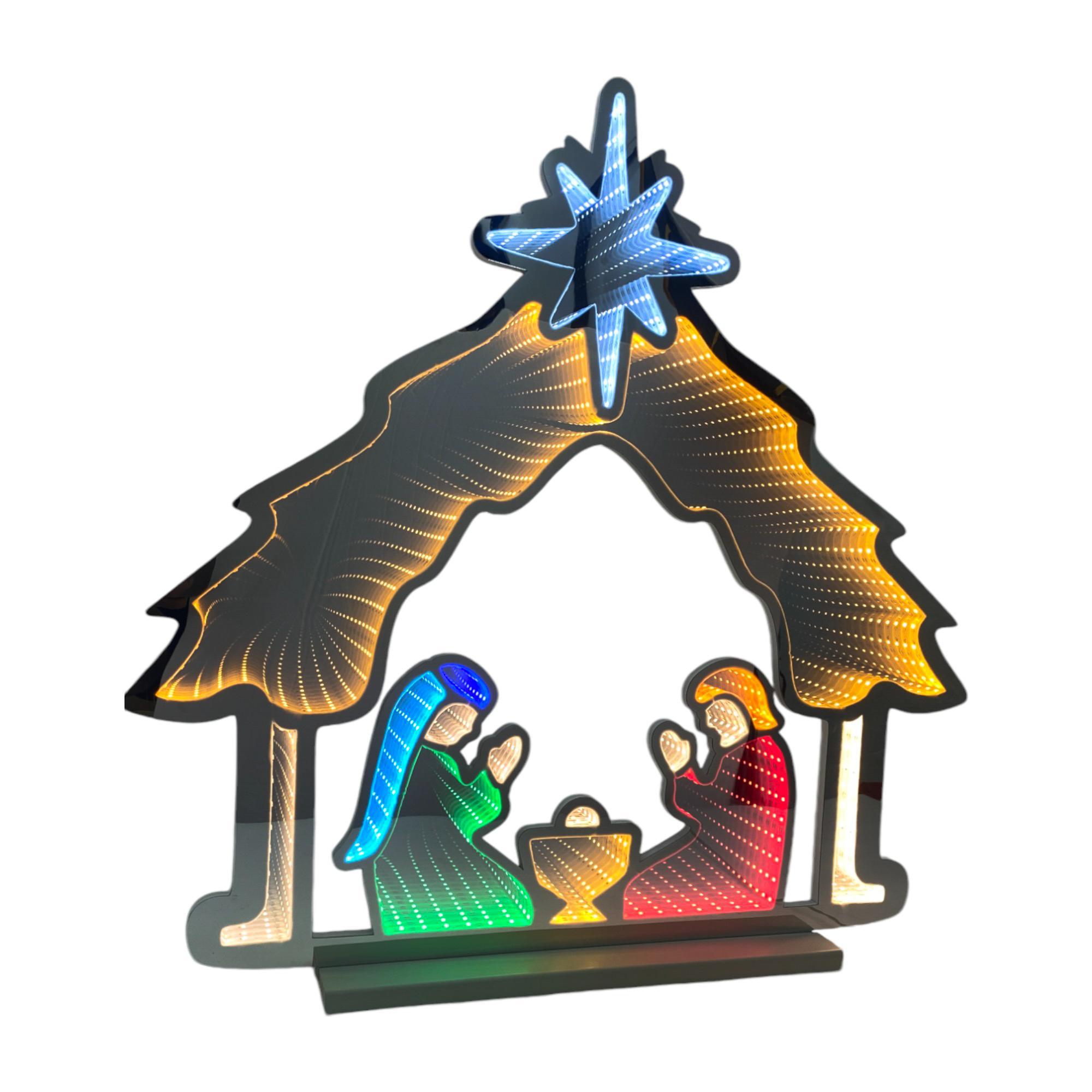 65CM INFINITY NATIVITY WITH WOODEN BASE - 120-0200031/1