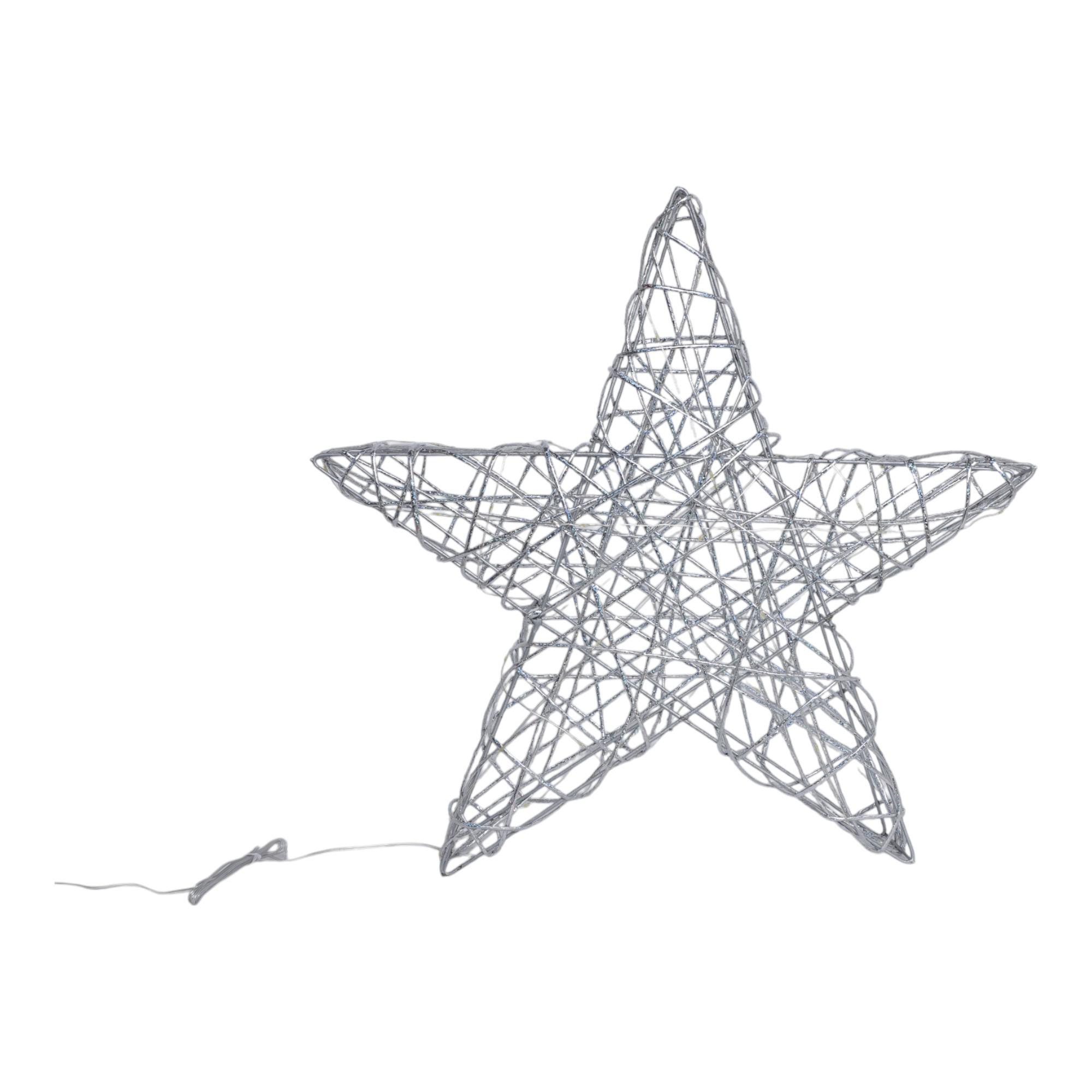 ESTRELA COM LUZ A/BAT3 50X50X8 - 120-2000369B