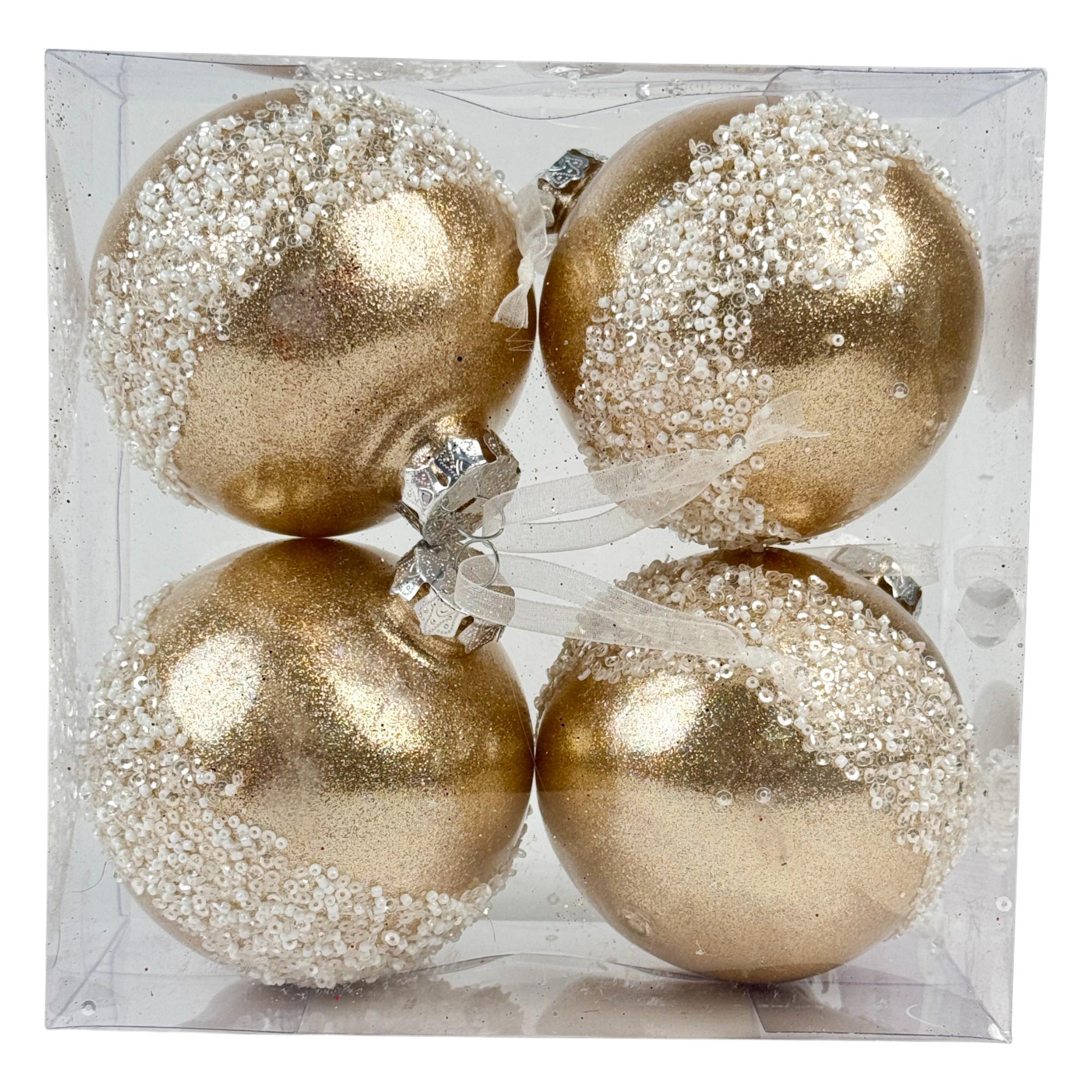 10CM POLYFOAM BALL SET OF 4 INPVC BOX - 130-1900834
