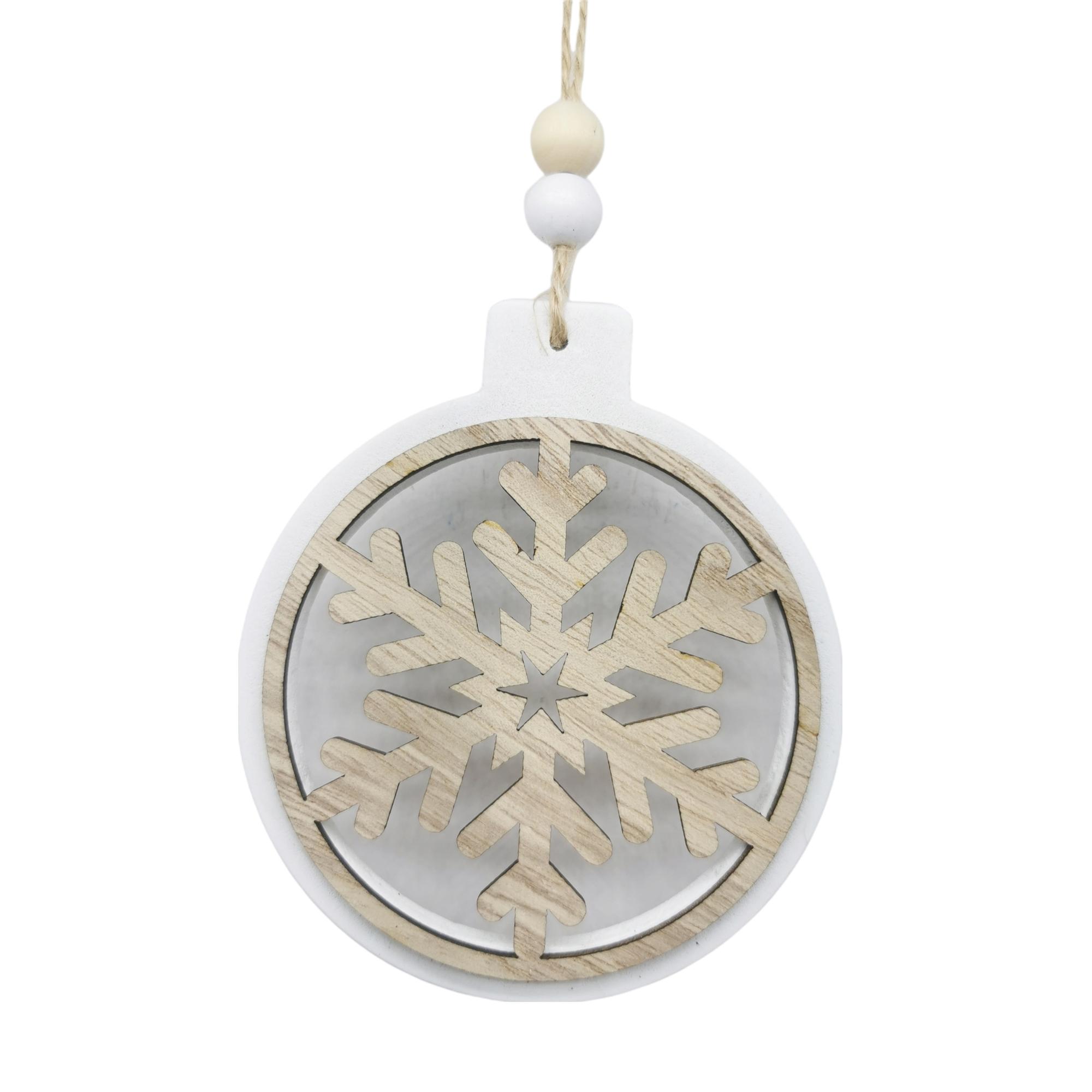 HANGING WOOD DECORATION - 130-5000951