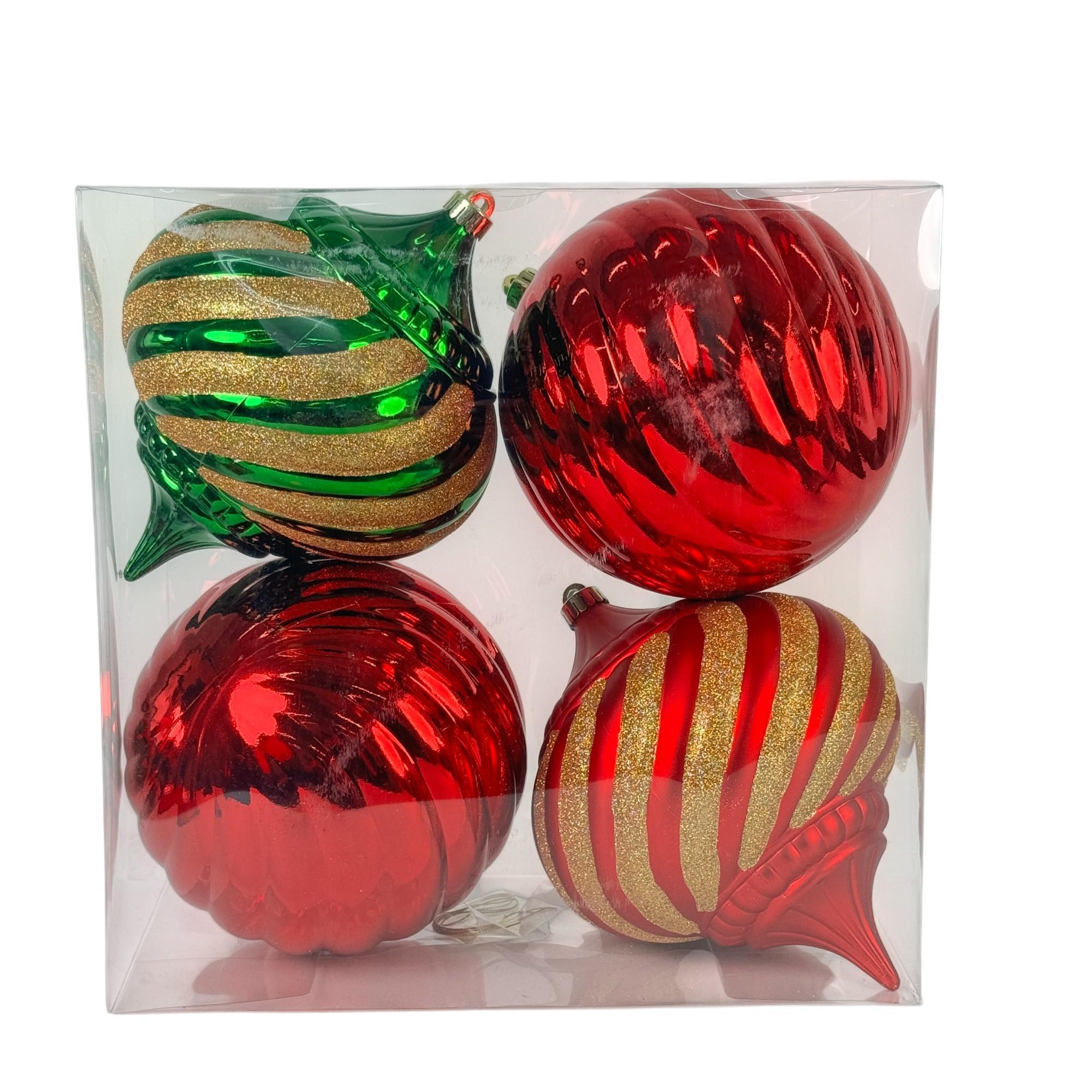 BOLA DE JARRO/ORNAMENTO DE DECORAÇÃO 150 MM 4 UNIDADES - 130-9502721