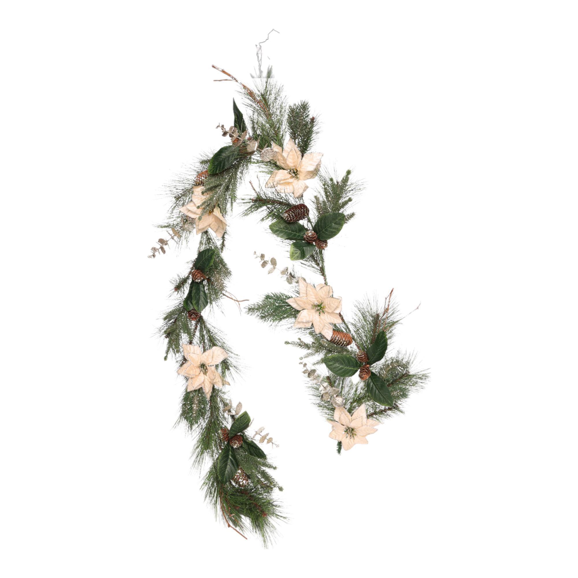 FIVE FLOWERS GARLAND W/ PINECONE - 140-5702939