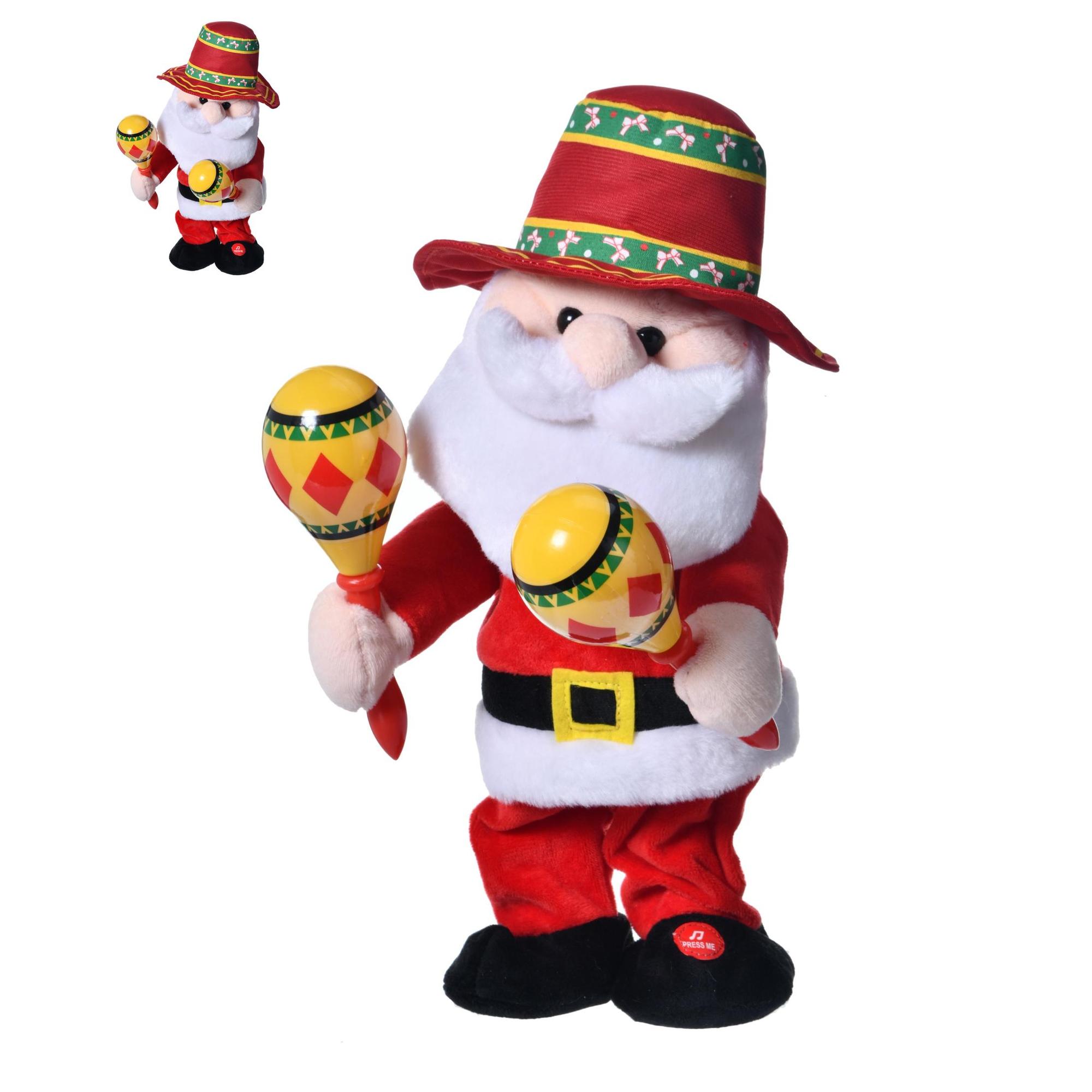 SANTA C/MOV /26CM MUSIC AT BAT - 150-2000045