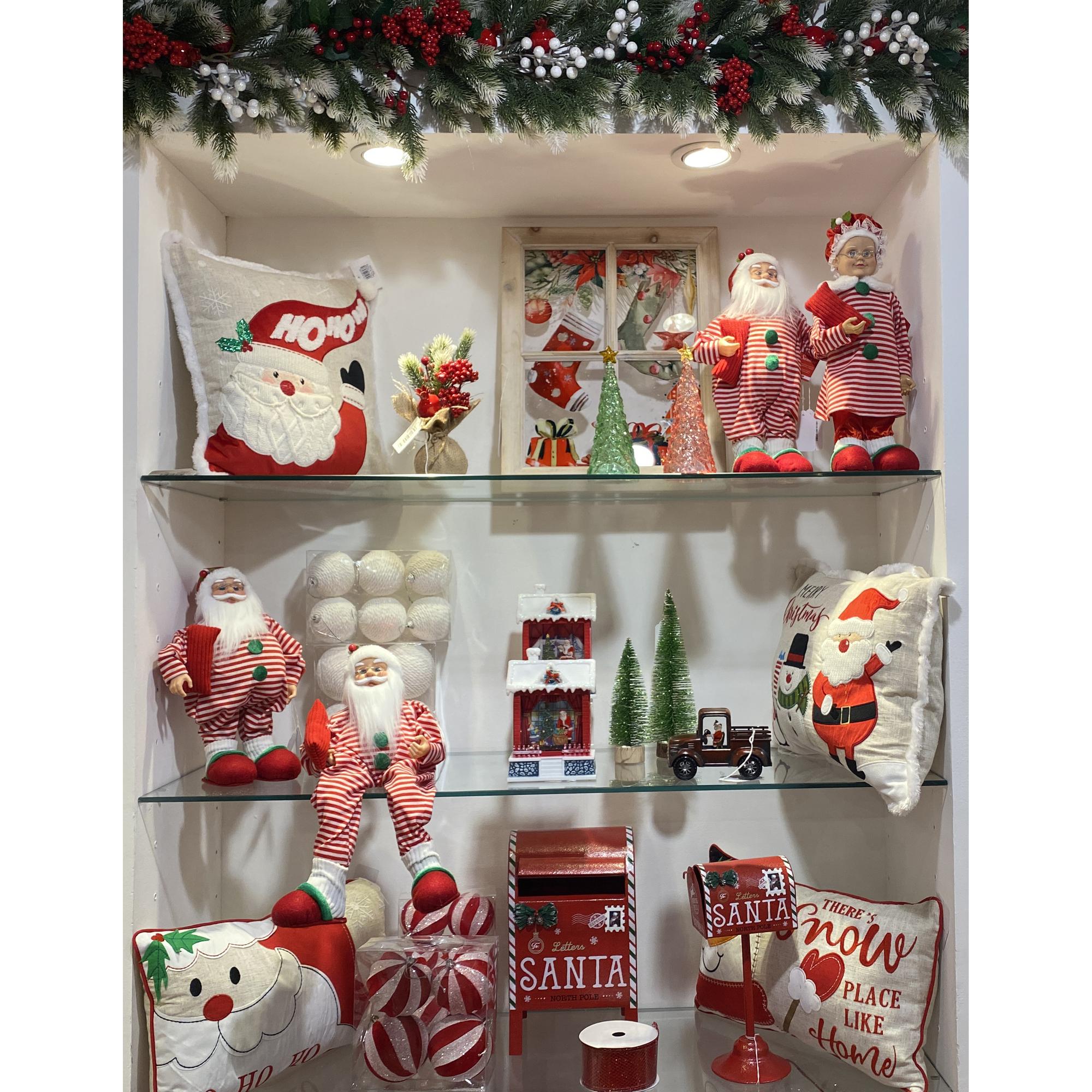 STANDING MUSICAL SANTA 45.5cmHPLASTIC HEAD/HANDS TUNE: SANT - Noritex