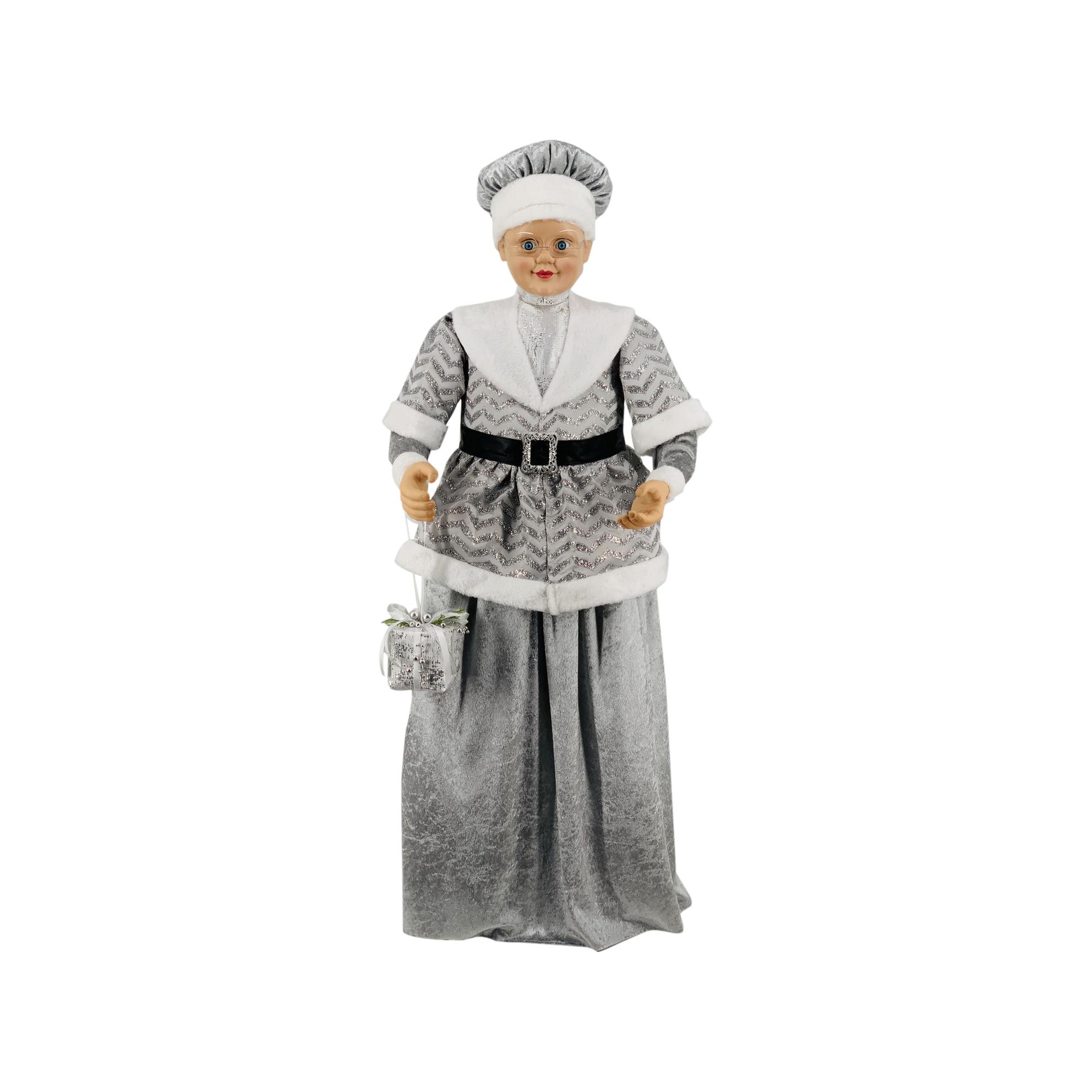STANDING MRS SANTA 122cmH PLASTIC HEAD/HANDS - 160-4502407