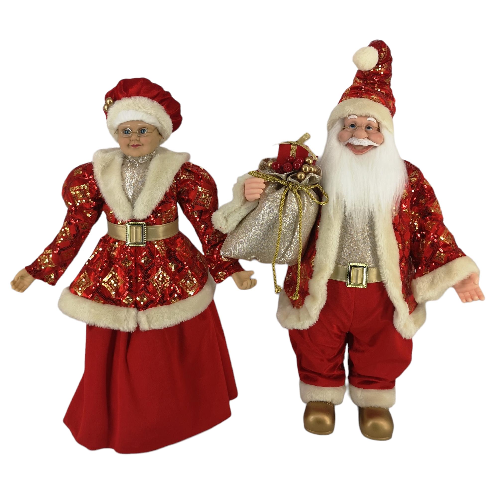 JG SANTA/MAMA SANTA DECOR 2PCS - 160-4503007