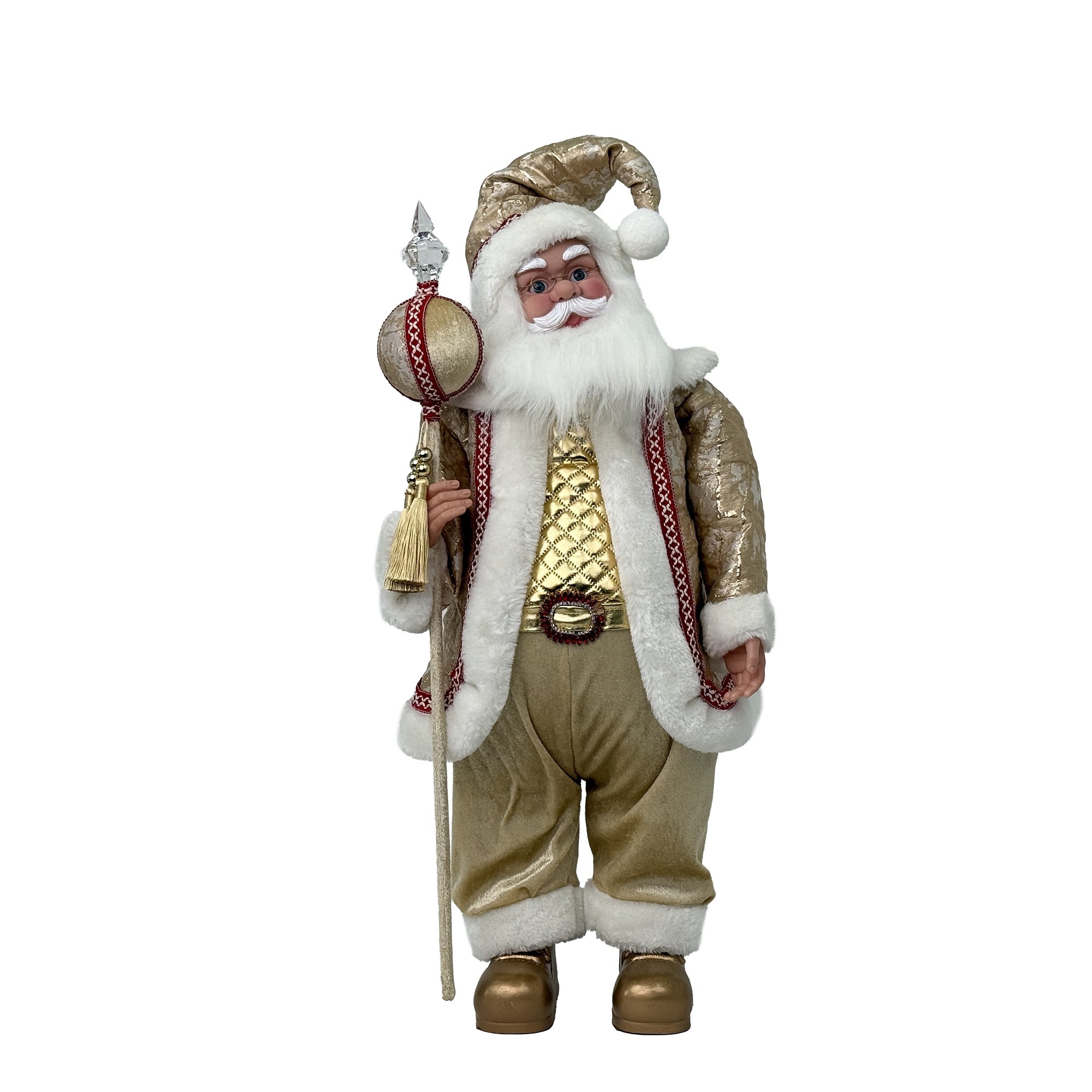 STANDING MUSICAL SANTA 71CMH PLASTIC HEADHANDS SANTA CLAUSE - 160-4504051