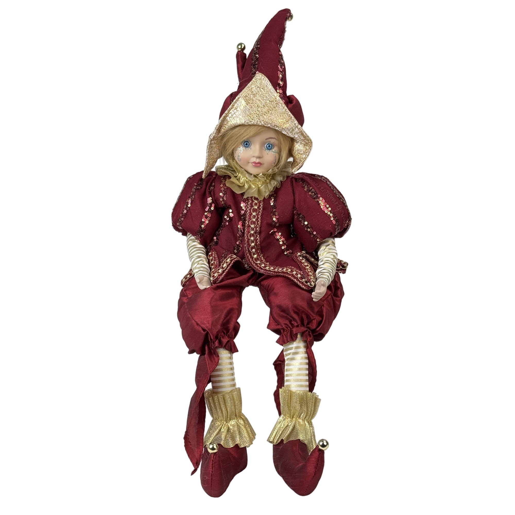SITTING MUSICAL KID JESTER 56CMH PORCELAIN HEADHANDS TOY LAN - 160-4504239