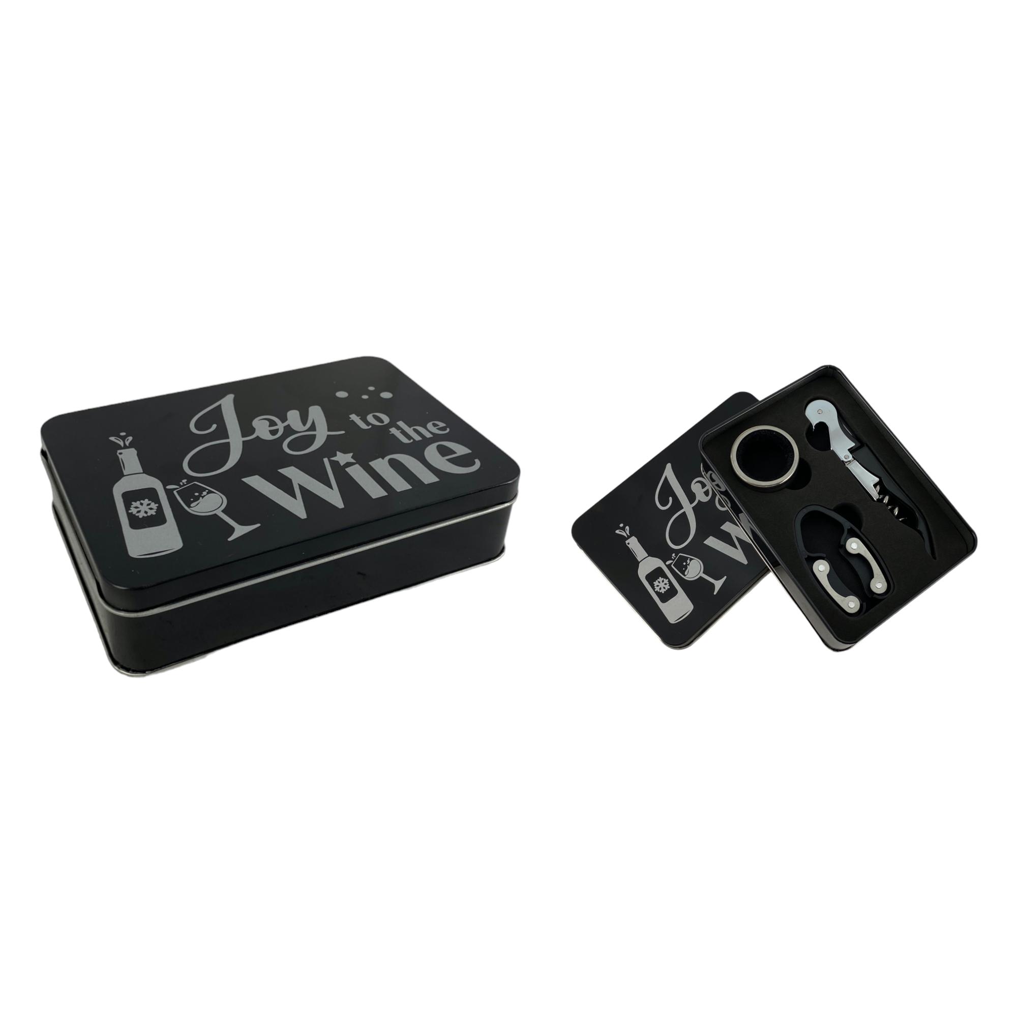 BLACK TIN BOX WITH COLLARFOILCUTTER AND WAITER'S CORKSCREW - 180-0300042