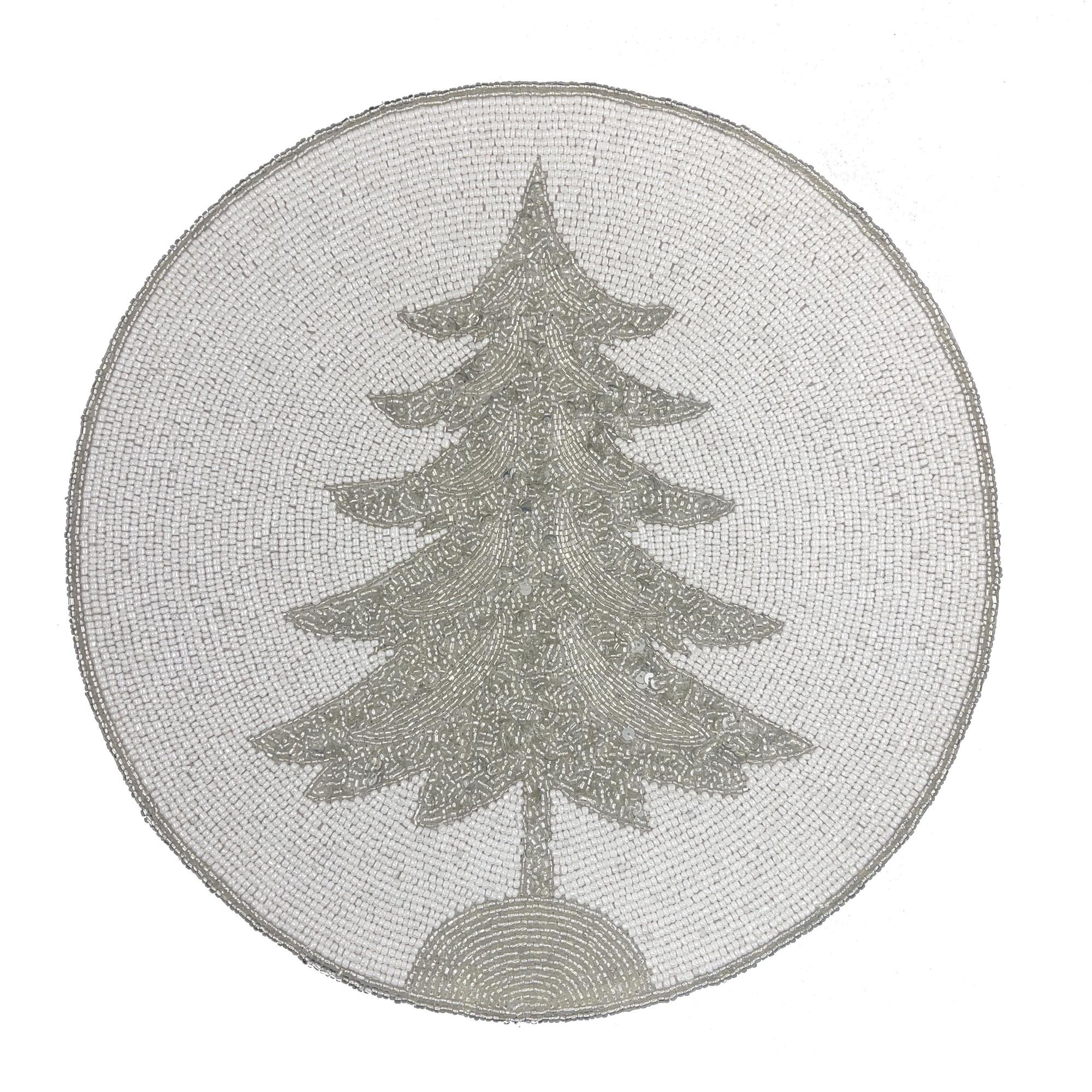 Beaded Christmas Tree Placemat - 180-080007