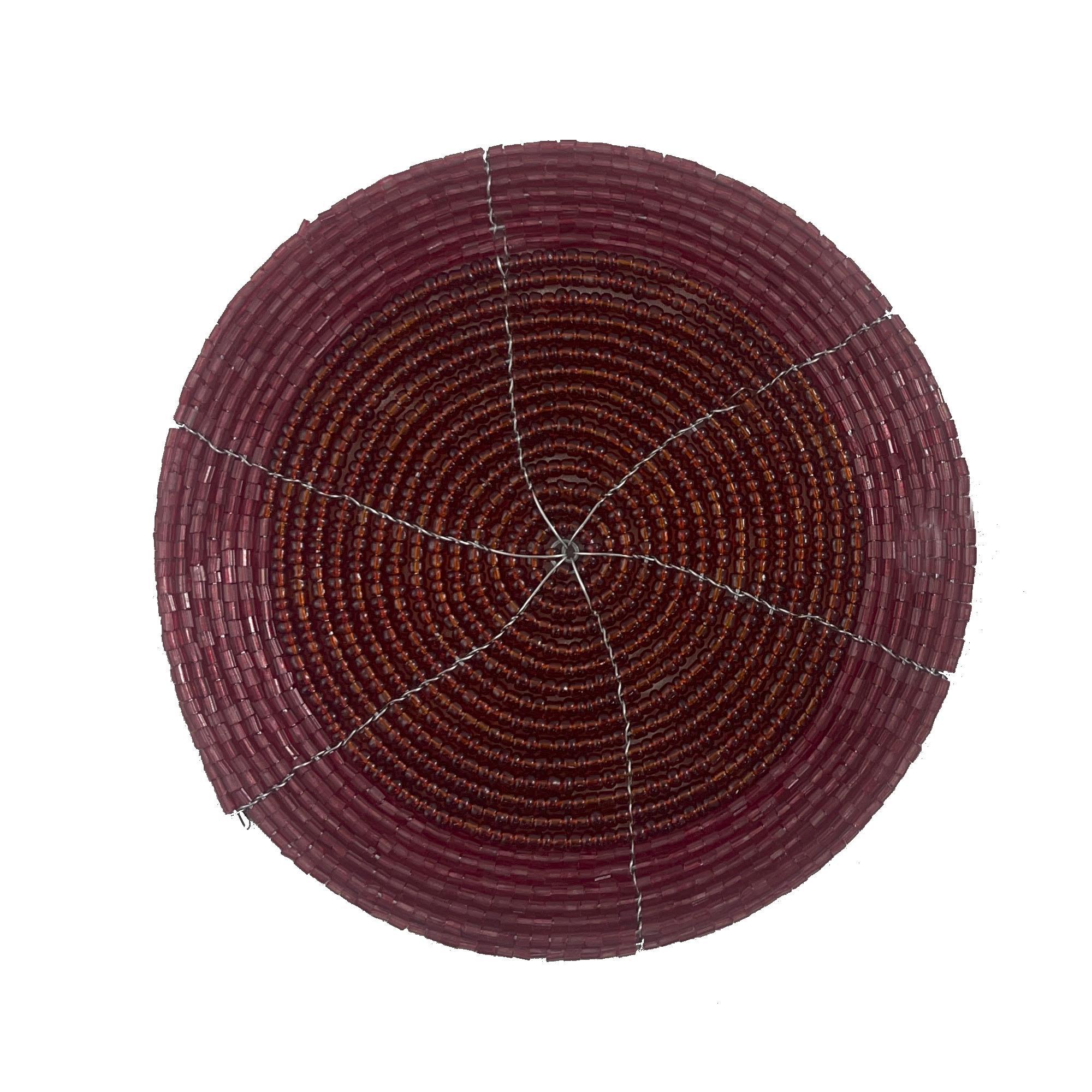 Set of 4 Beaded Coaster in wire in an Acetate Box - 180-080026