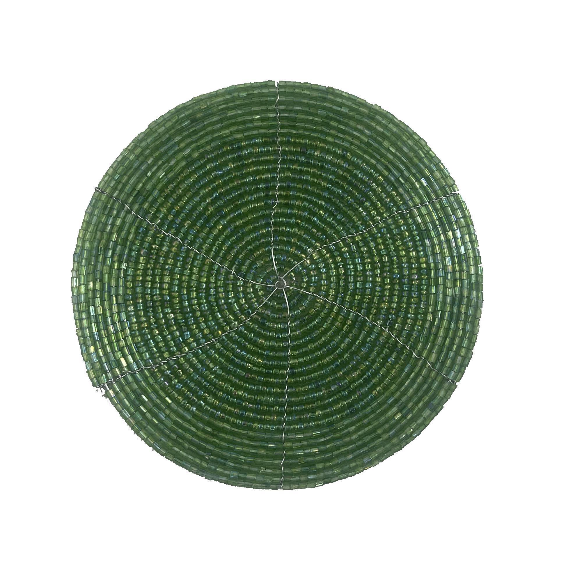 Set of 4 Beaded Coaster in wire in an Acetate Box - 180-080030