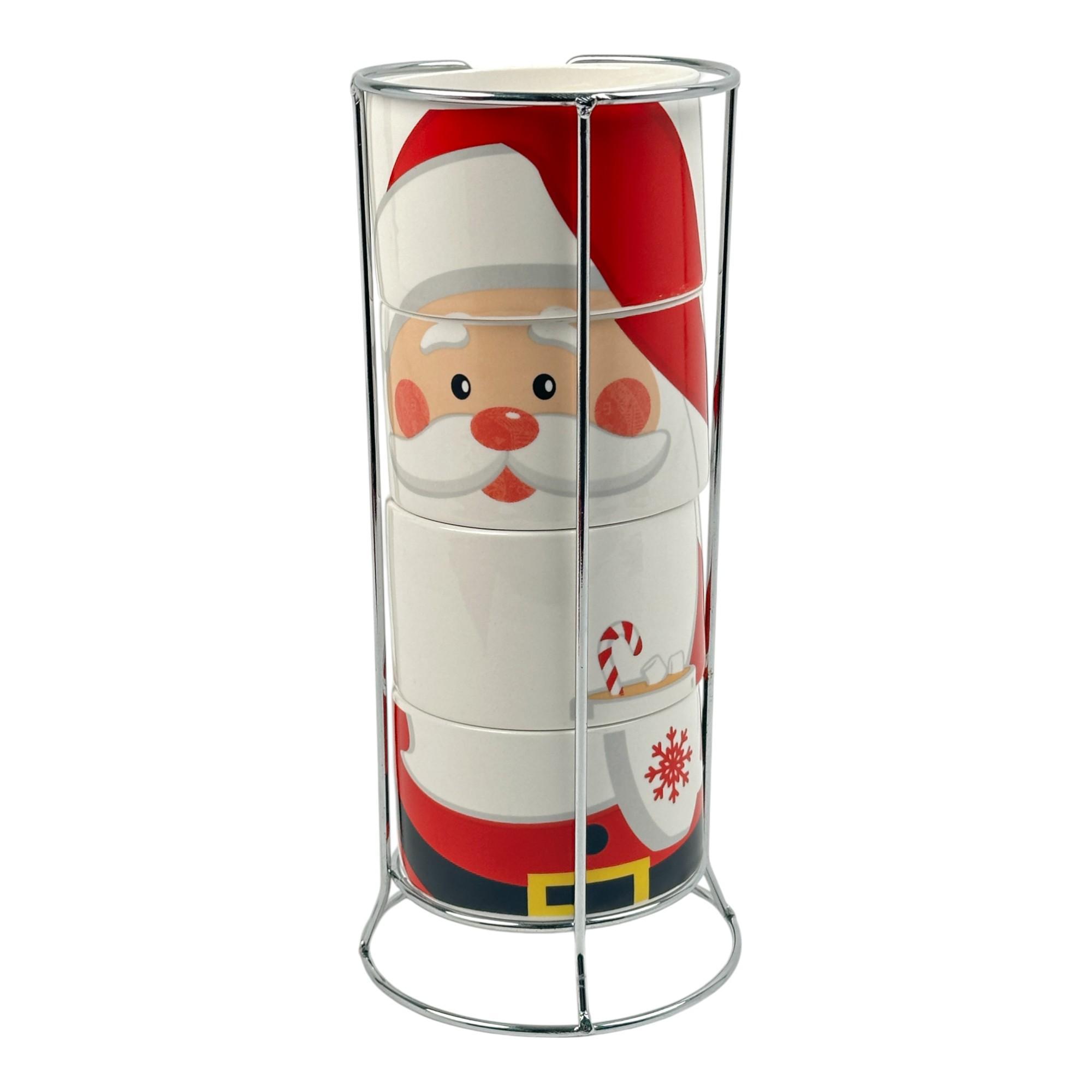 SET OF 4 WITH RACK 10OZ MUG - 180-1000136