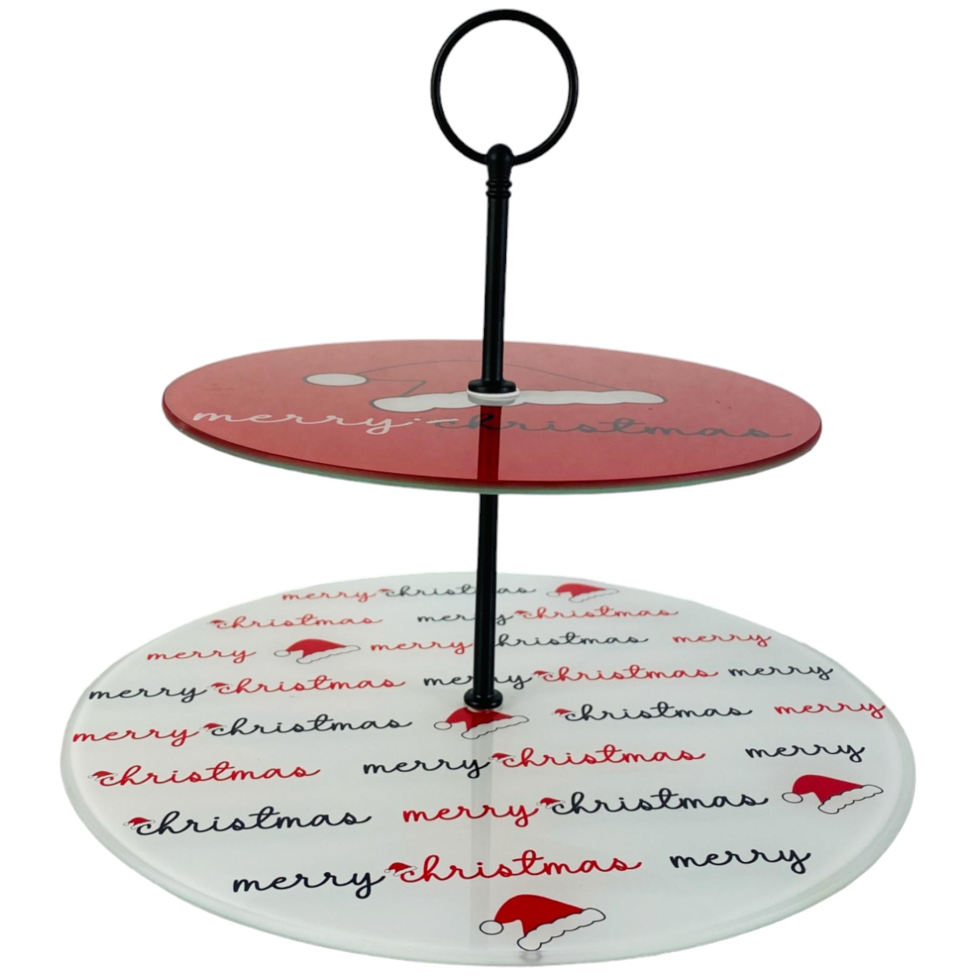 BANDEJA 2NIV 27X27X22,5 CM - 180-3100115