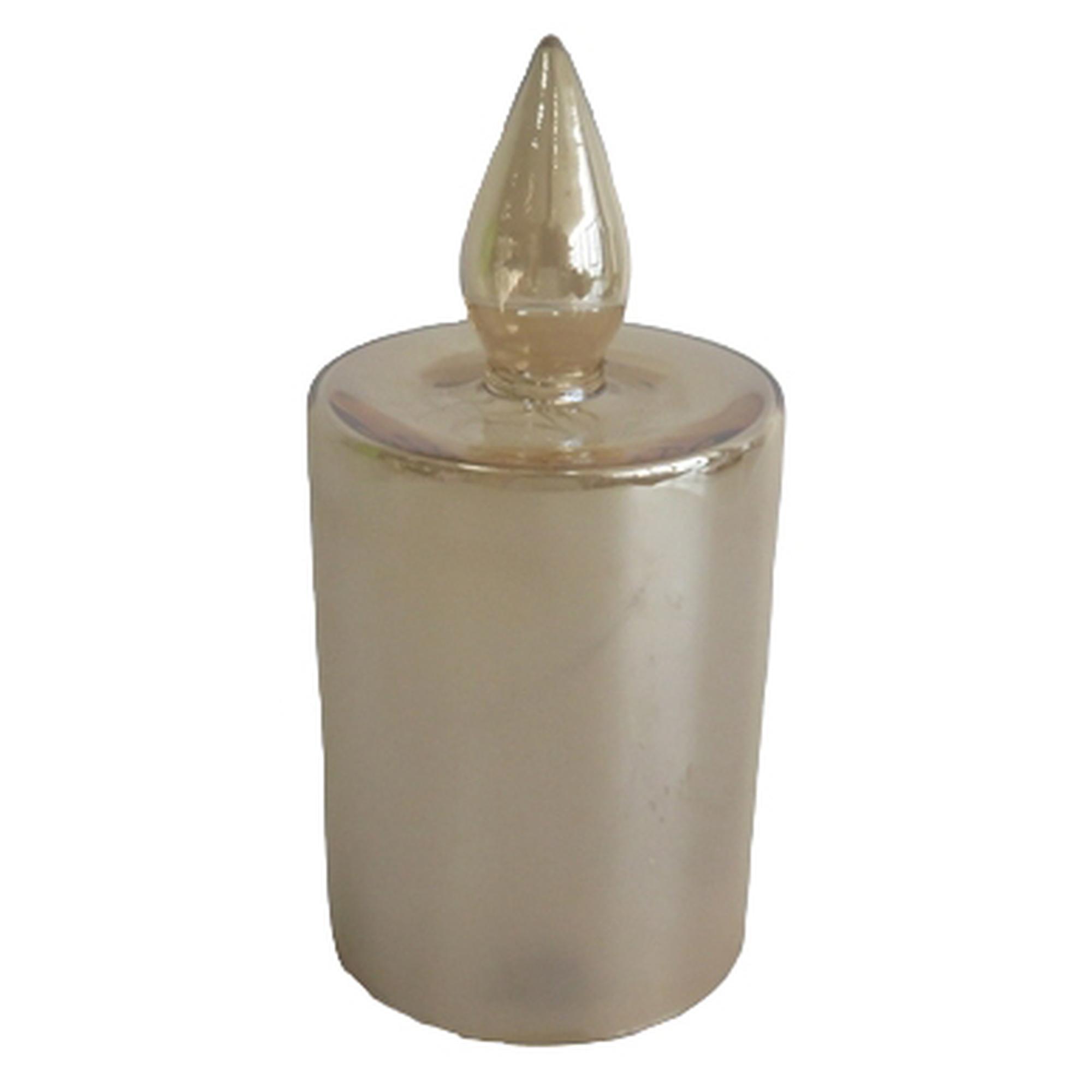 ADORNO VELA DE VIDRIO C/LUZ 7x - 180-3300673