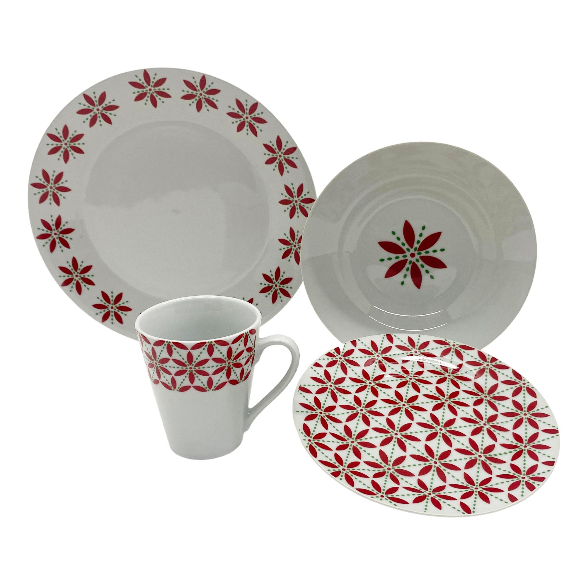 VAJILLA NAVIDAD16 PIEZAS 320ML - 180-6100095