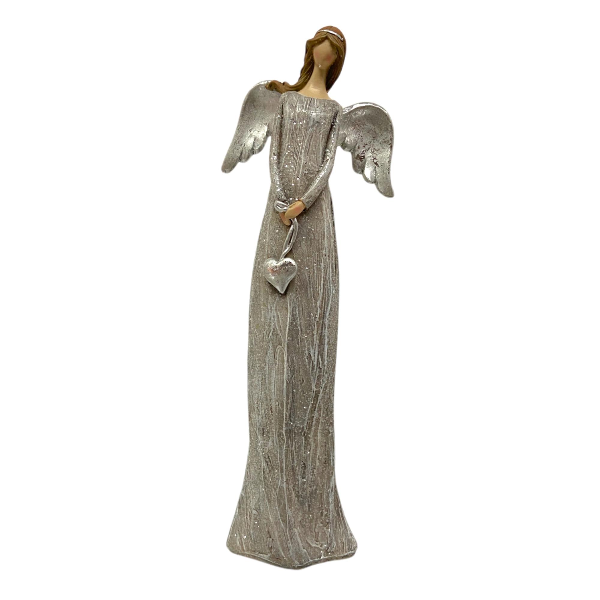 Scultura In Resina Fata Del Vento Dell'Ovest Design Toscano - 34.5x26.5x48.5 Cm, Finitura Pietra Finta - Per Giardino, Casa E Arredo