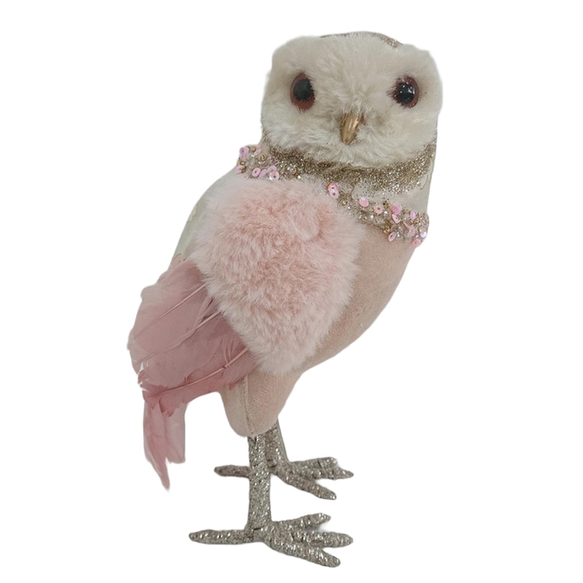 PINK VELVET OWL - 200-2400315