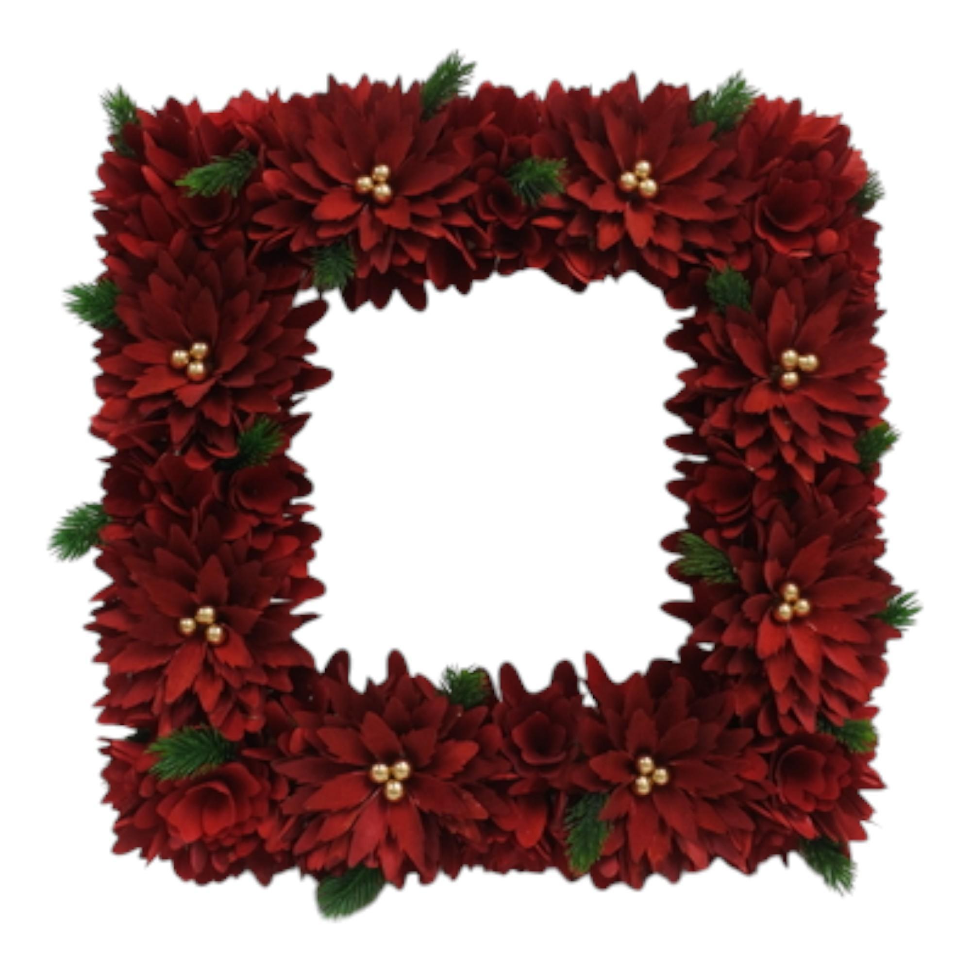 RED WOODCURL WREATH D47CM - 200-2400372