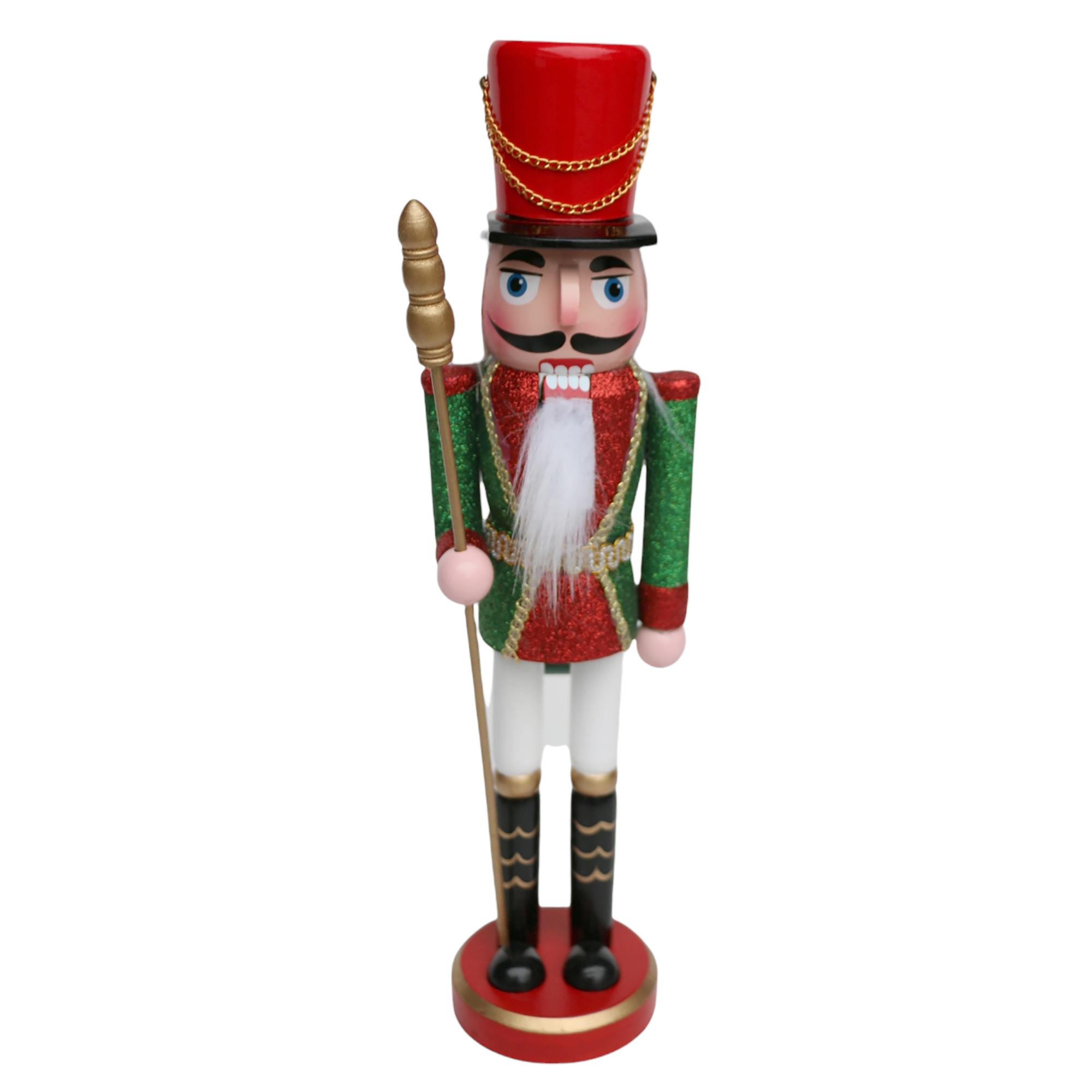 38CM WOODED NUTCRACKER - 200-4100105