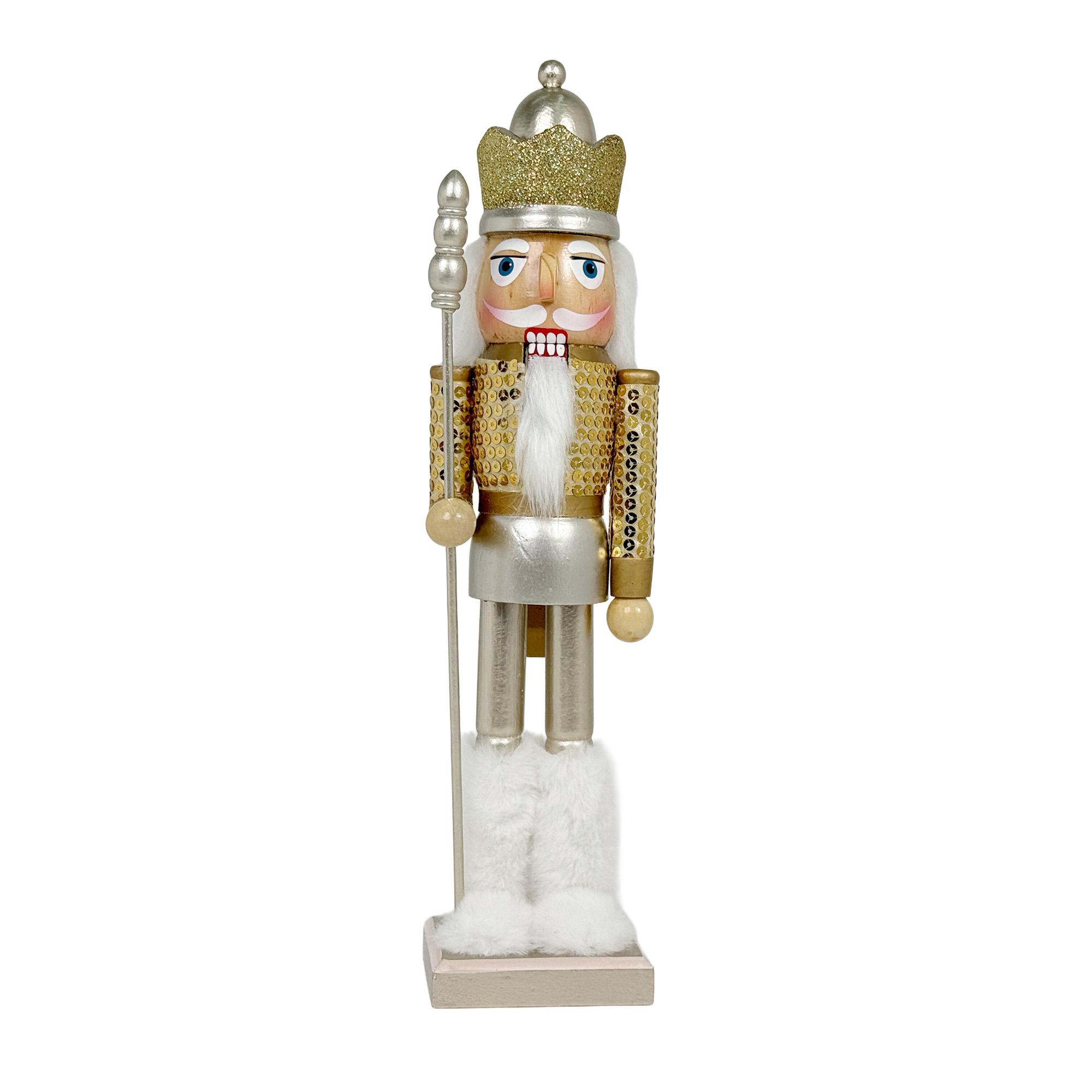 38CM WOODED NUTCRACKER - 200-4100404