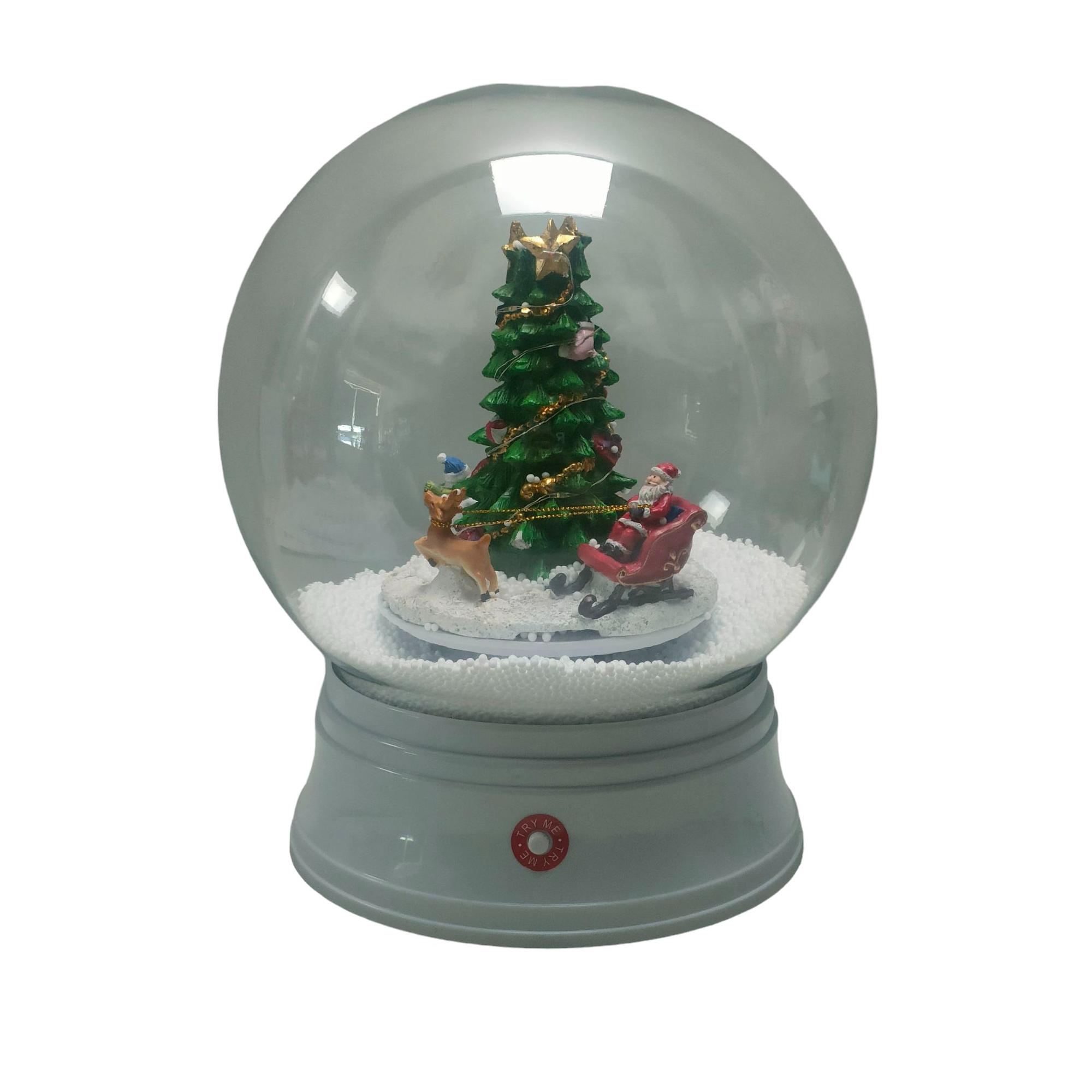 MUSICAL LED SNOW GLOBE WITH MULTI-LIGHT LED 3PCS 1.5V AA BAT - 200-4300064