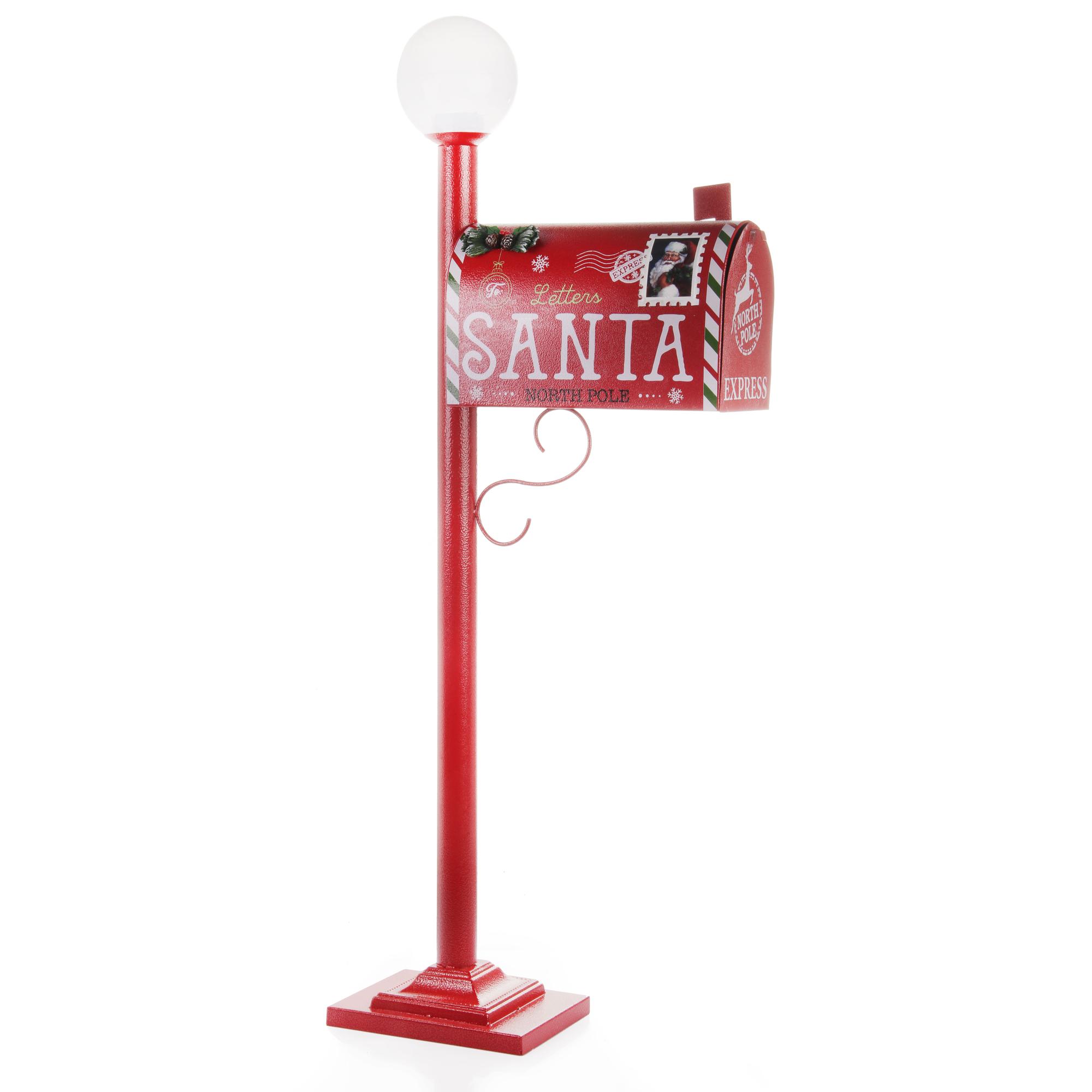 METAL X'MAS MAILBOX W/SOLOR LIGHT - 200-4500019