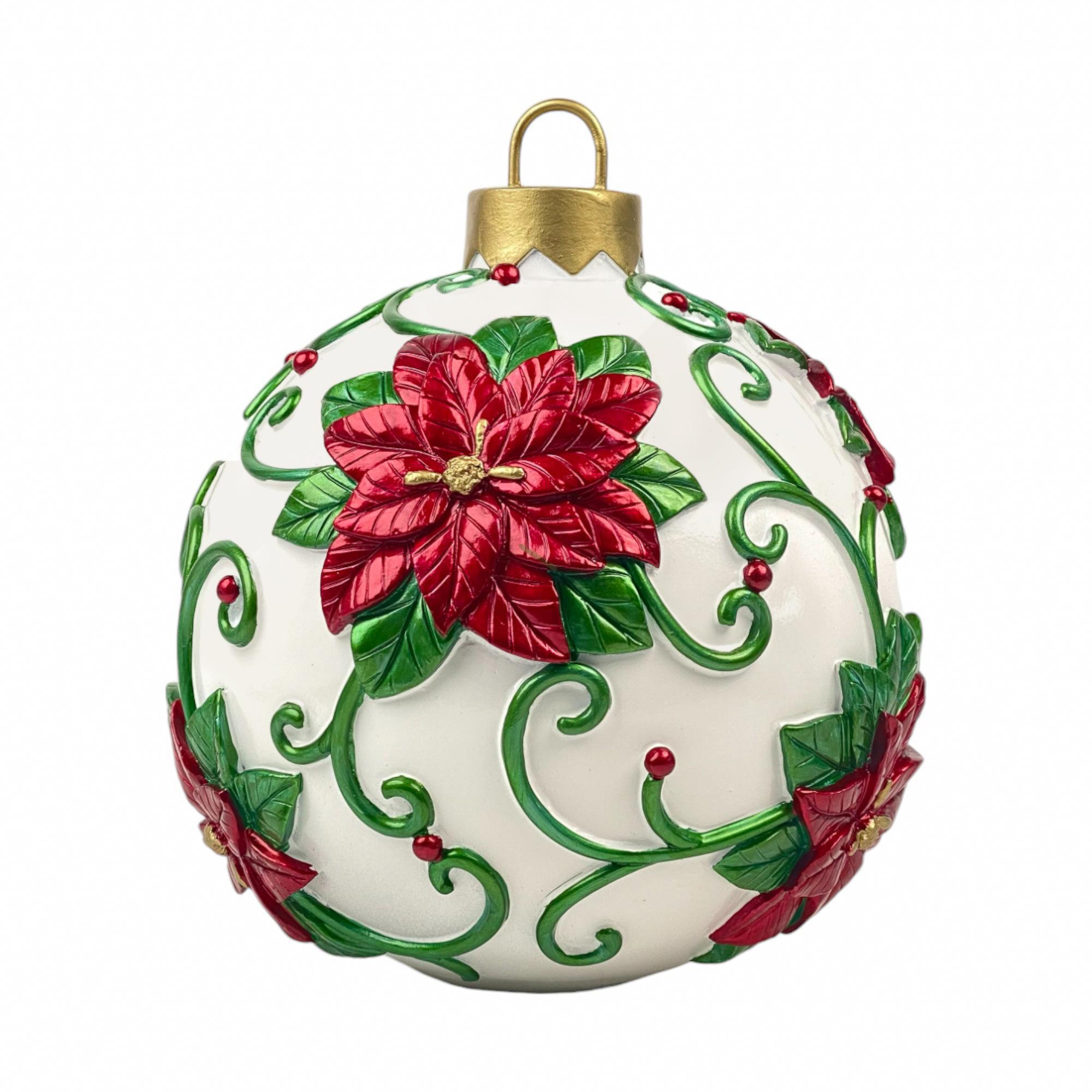 POLYRESIN XMAS BALL DCOR - 200-4500054