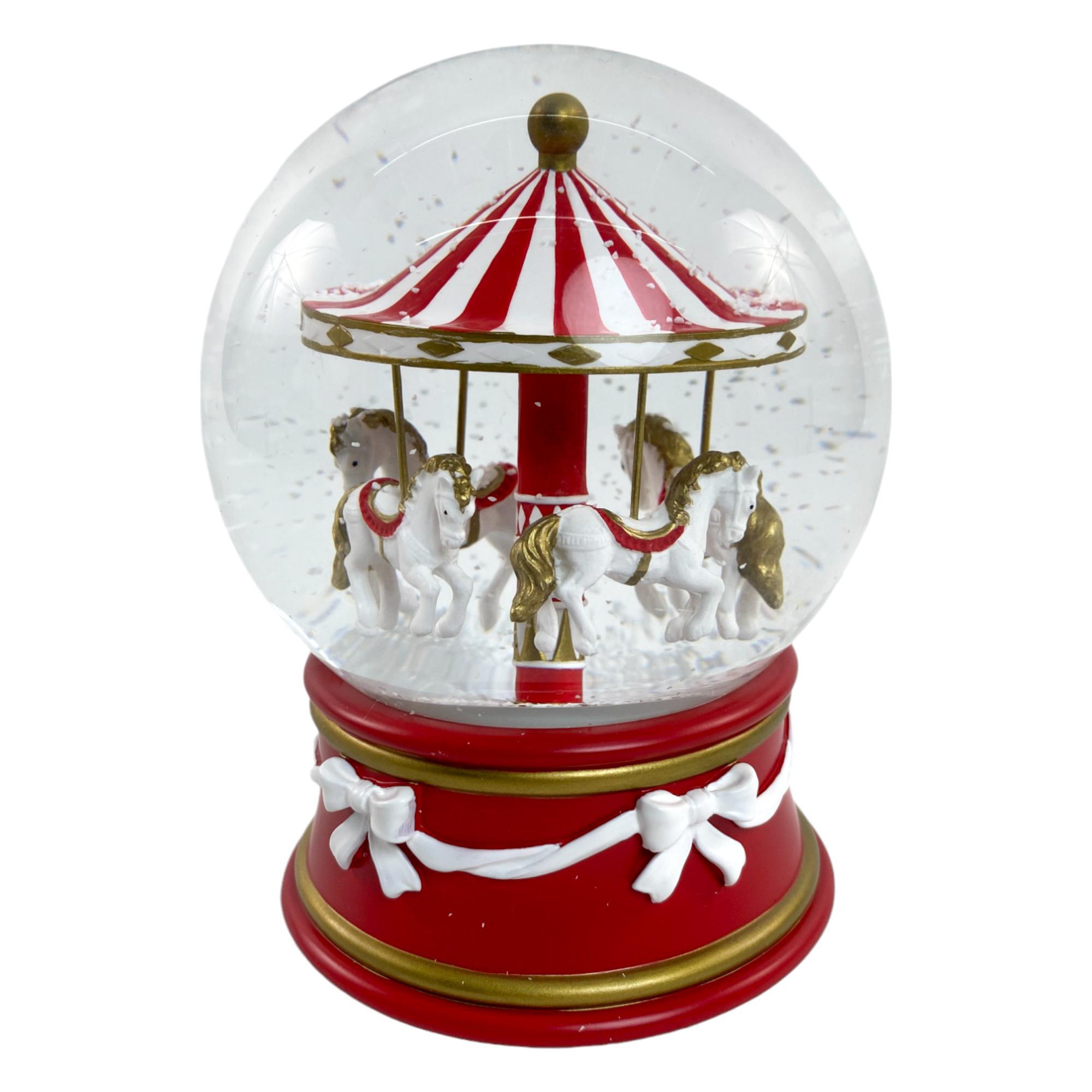 120MM CAROUSEL SNOWGLOBE WITHMUSIC (Pull String Mechanism - 200-7400037