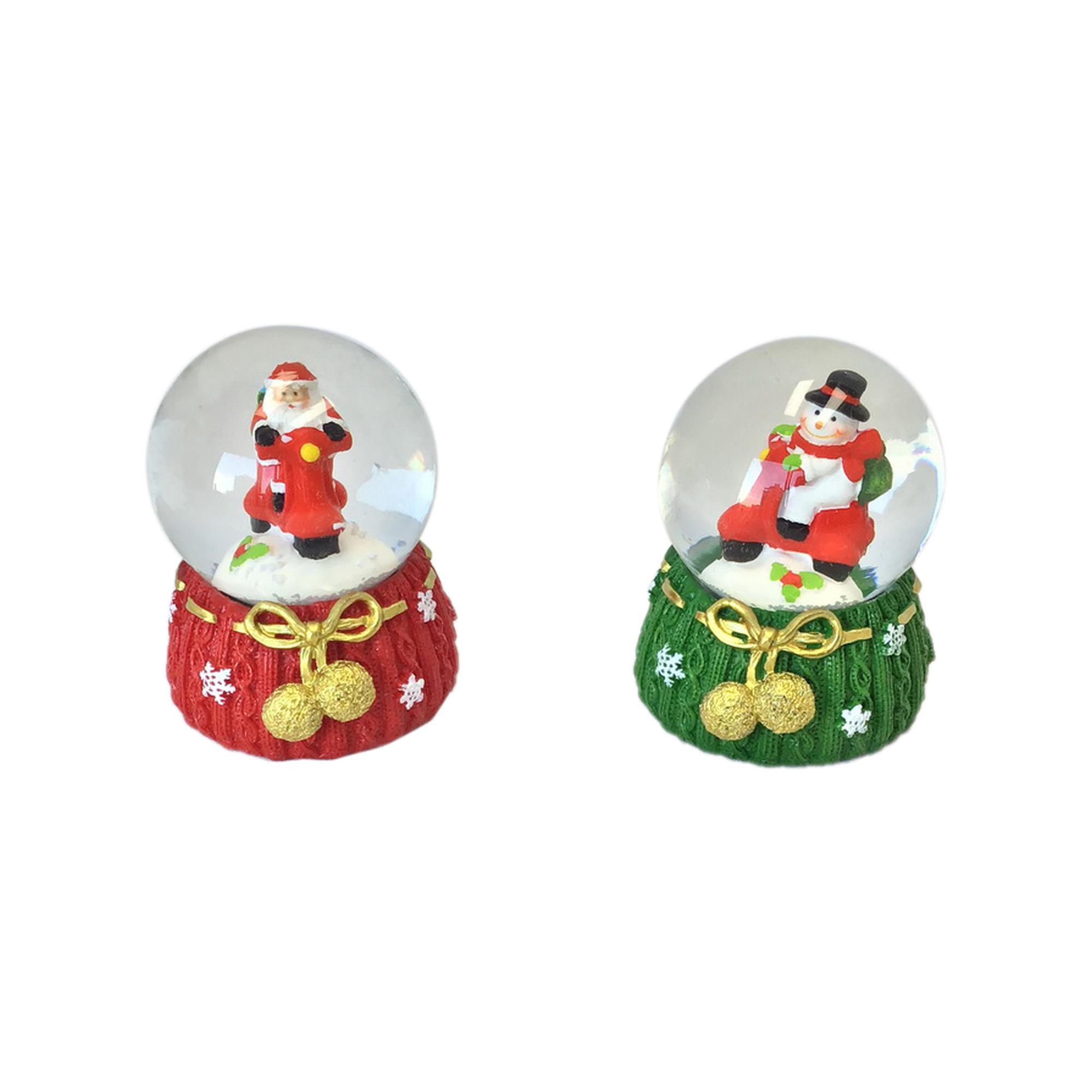 POLY 2ASST SANTA/SNOWMAN WATERBALL 45MM - 200-7600153