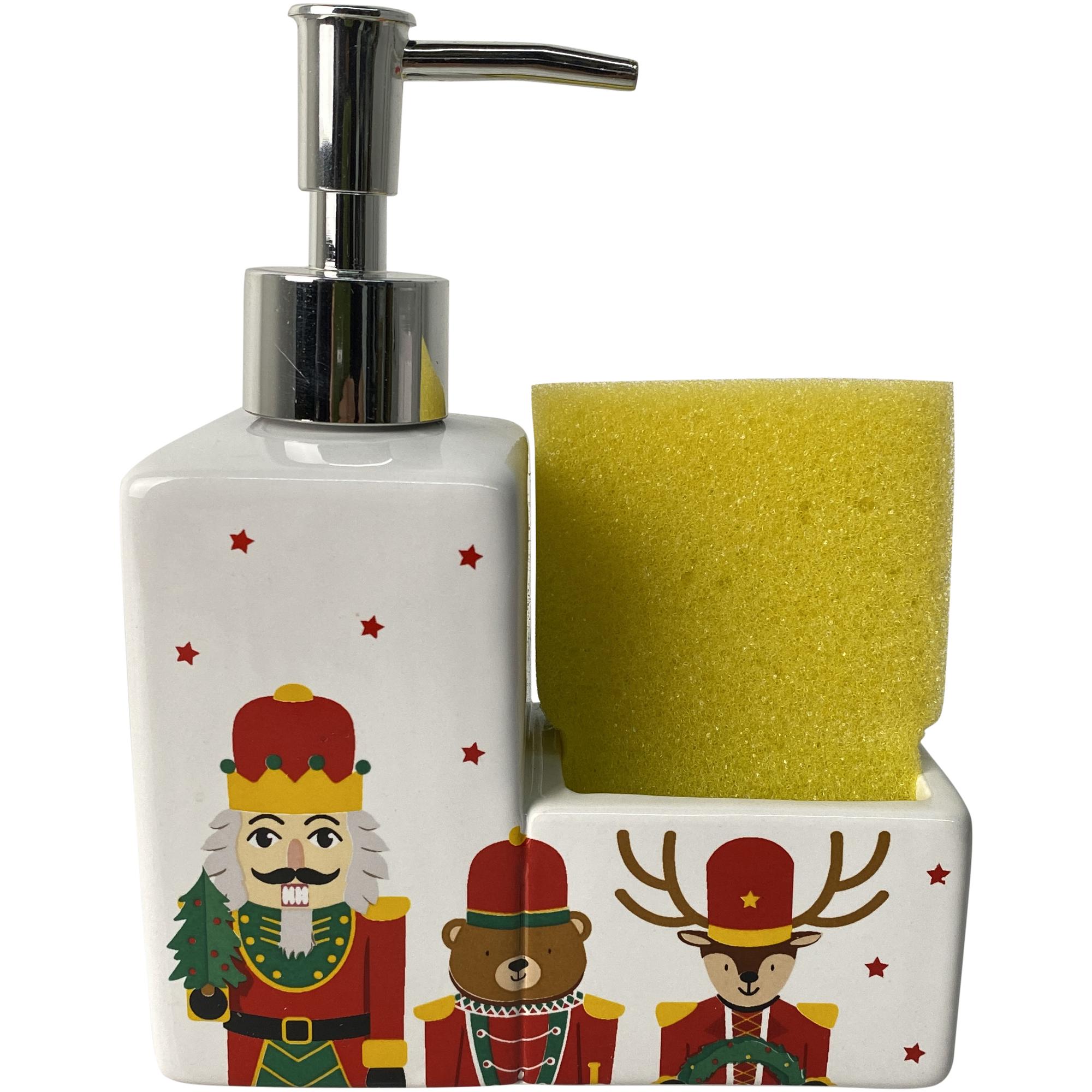 DOLOMITE SOAP DISPENSER WITH SPONGE - 200-8600033