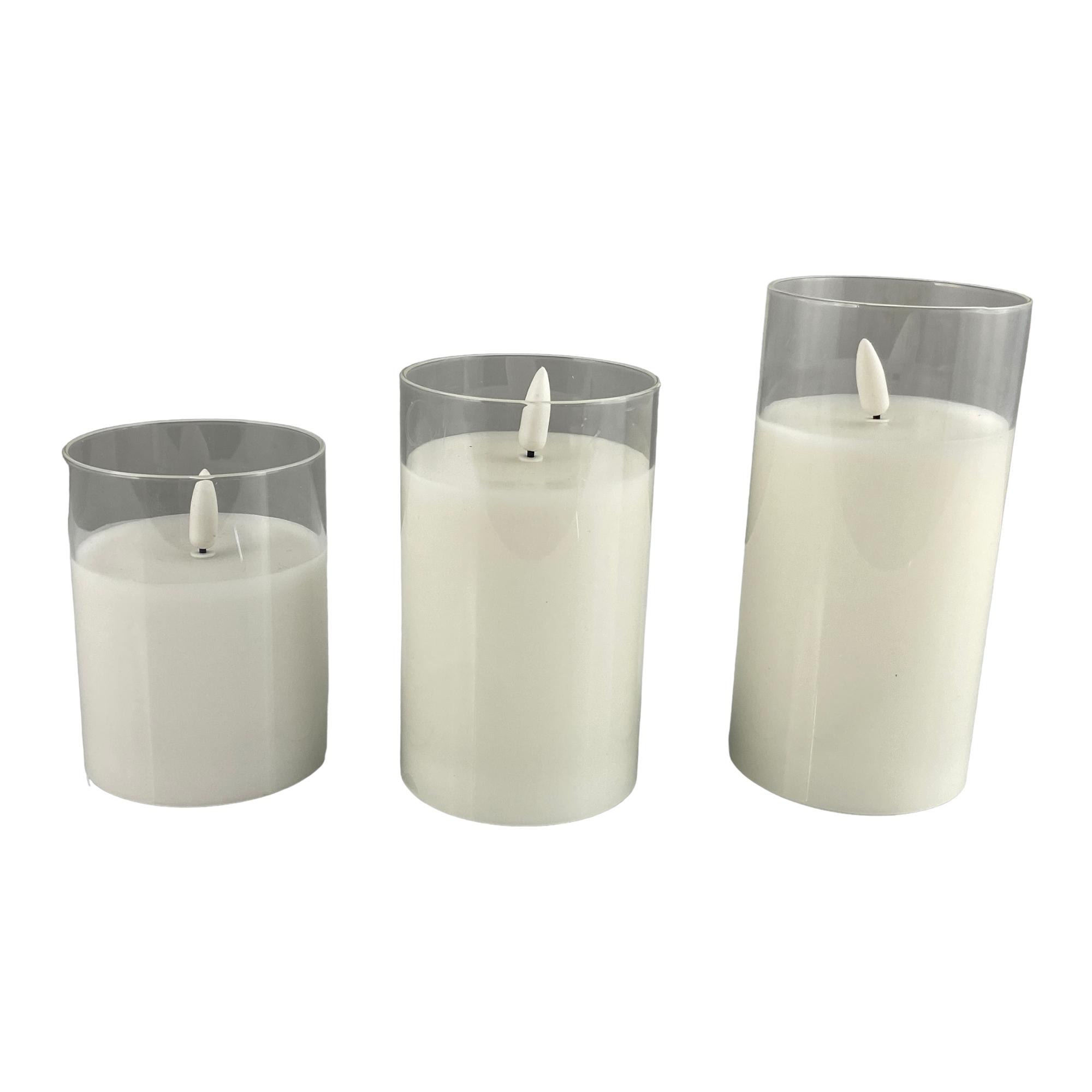 CLEAR GLASS CUP WAX CANDLE - 200-9200061