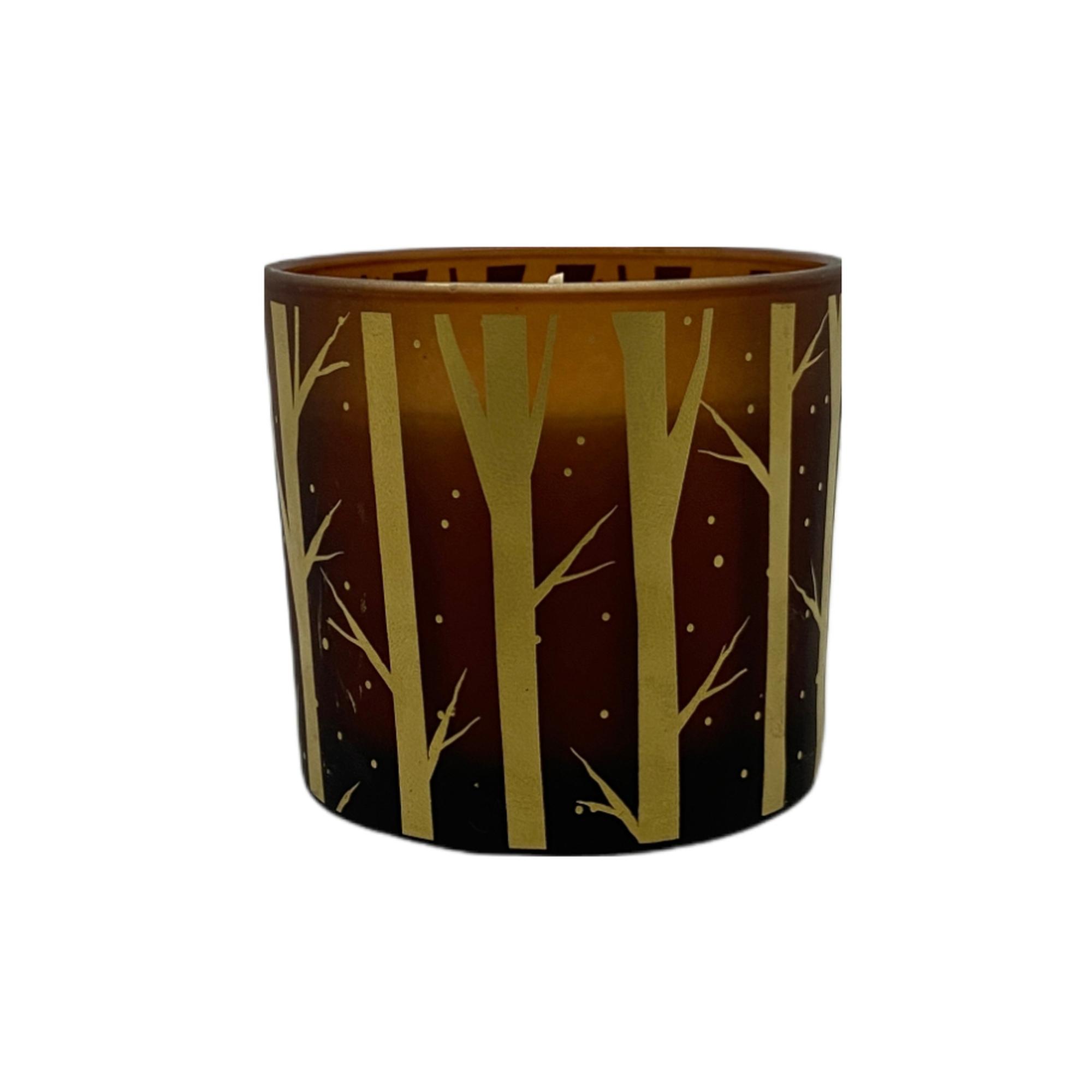 170G WAX WITH 3% FRAGRANCE OILIN A BROWN GLASS JAR WITH GOL - 200-9600162