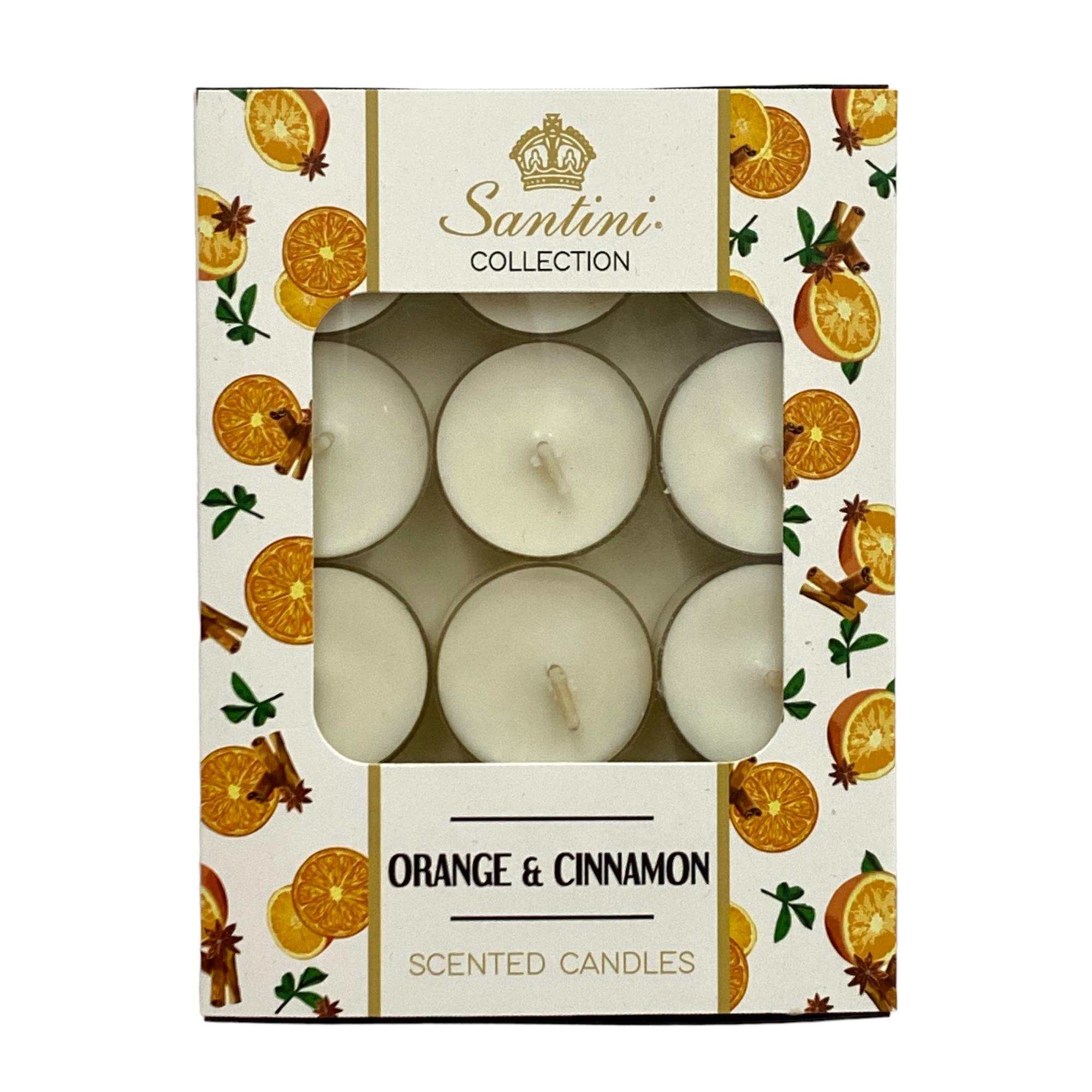SET OF 12PCS SCENTED TEALIGHTWITH COLOR BOX. ORANGE / ORANG - 200-9600259