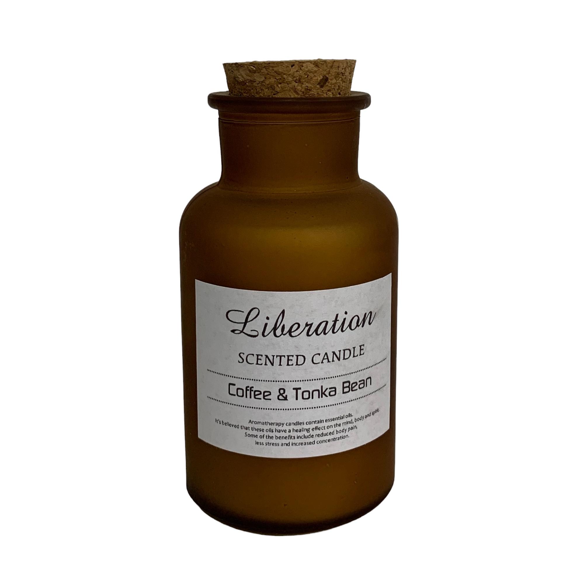 SCENTED JAR CANDLE WITH CORKFRAGRANCE:COFFEE & TONKA BEAN - 200-9600330
