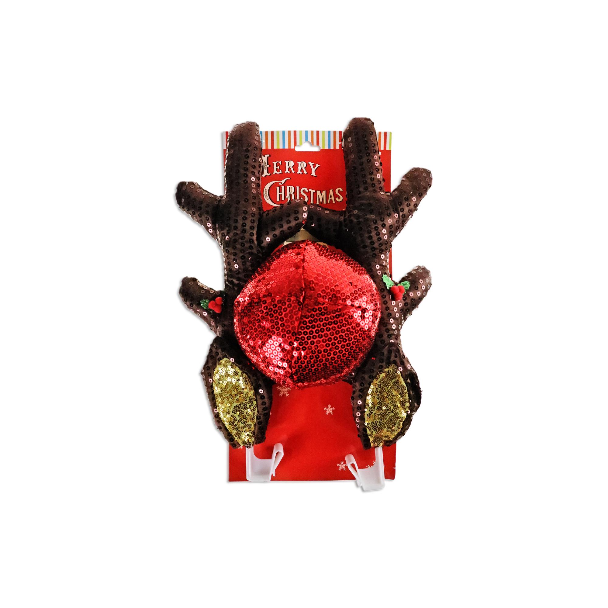 SET /3 SEQUIN DEER HORN CAR COSTUME.SIZE:43X15CMBACK CARD. - 201-0300616