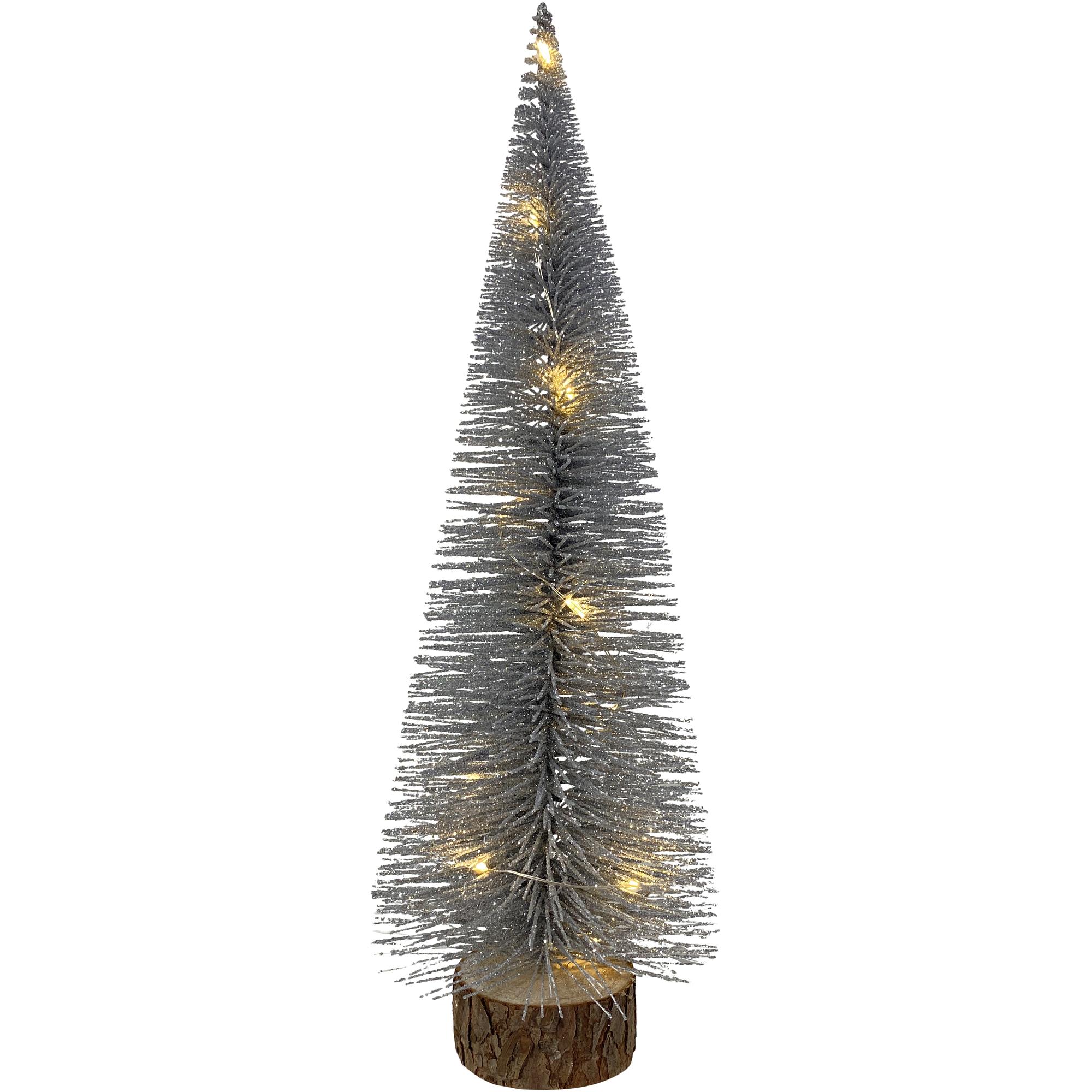 GLITTER TABLETOP TREE 10 LIGHT COPPER WIRE LAMP WITH 3 ELEC - 201-1800160