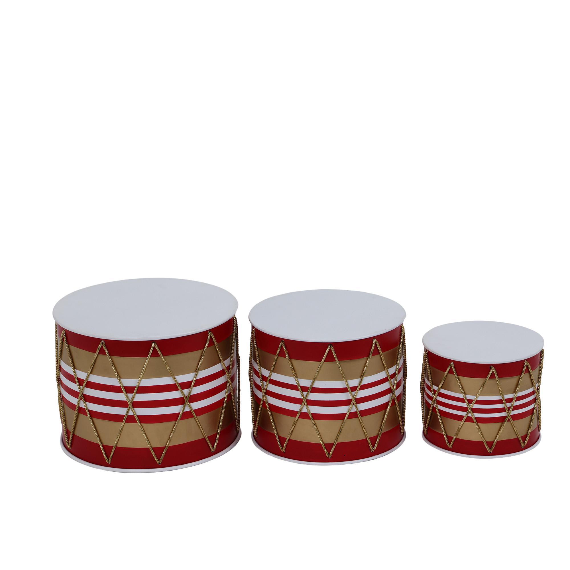 JG DECORACIÓN TAMBOR METAL 3PZ - 201-4600145