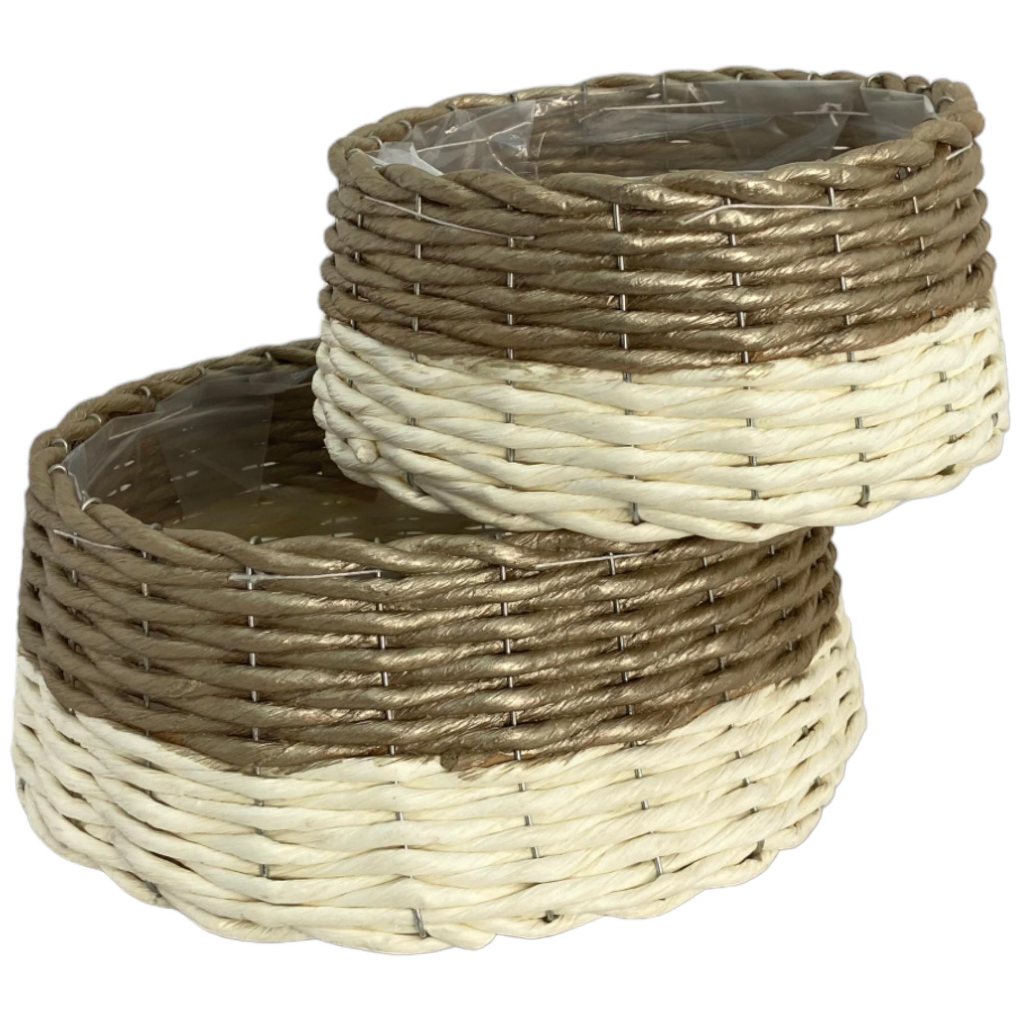 SET OF 2 GRASS BASKETS - 201-6100074