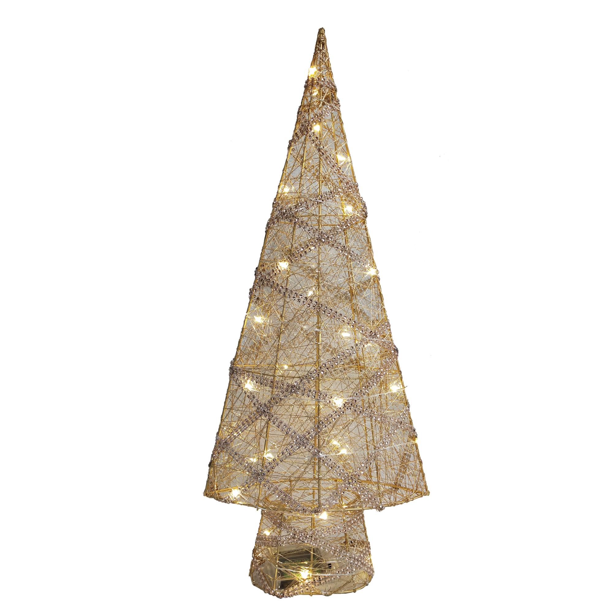 WIRE TREE WITH COOPER WIRE LIGHT (BATTERIES NO INCLUDE)3XAA - 201-7200032